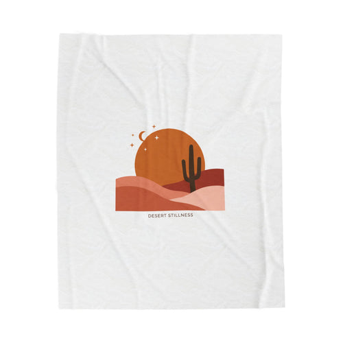 Desert Sunset Mesa Throw Blanket | Southwestern minimalist, adobe-inspired wall art 50" × 60"