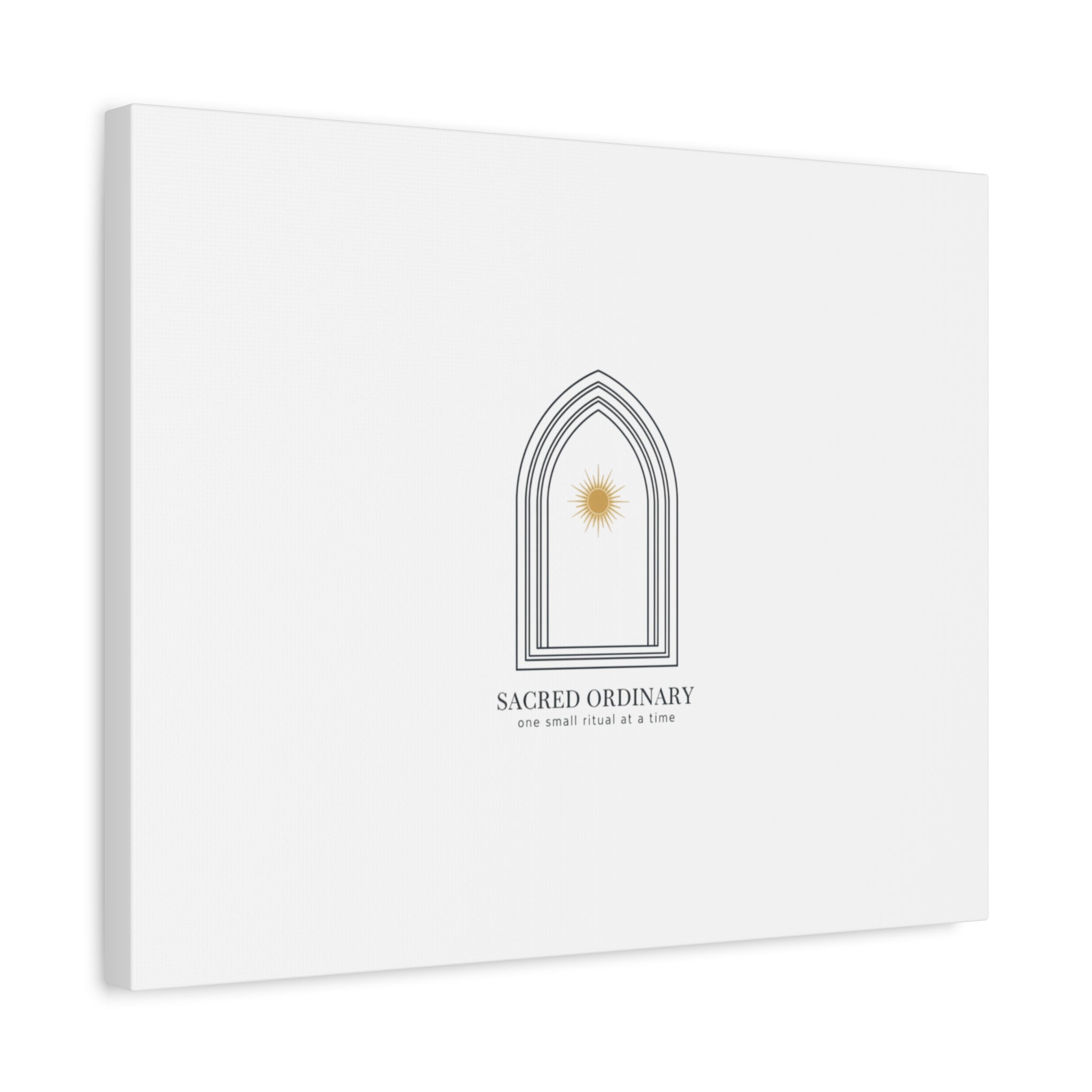 Sacred Ordinary Gothic Arch Canvas | Minimal Scripture Art, Quiet Luxury