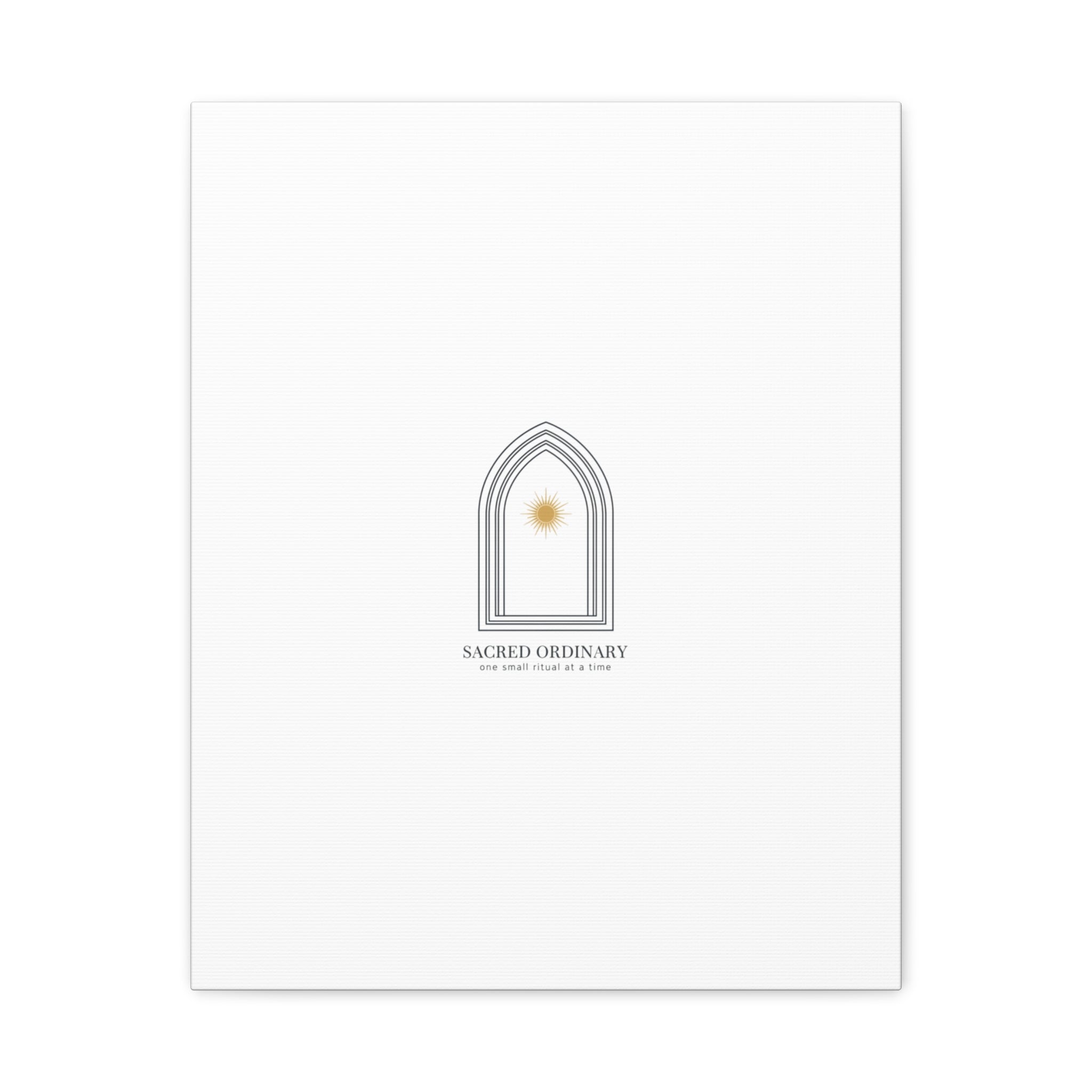 Sacred Ordinary Gothic Arch Canvas | Minimal Scripture Art, Quiet Luxury 16" x 20" (Vertical) 1.25"