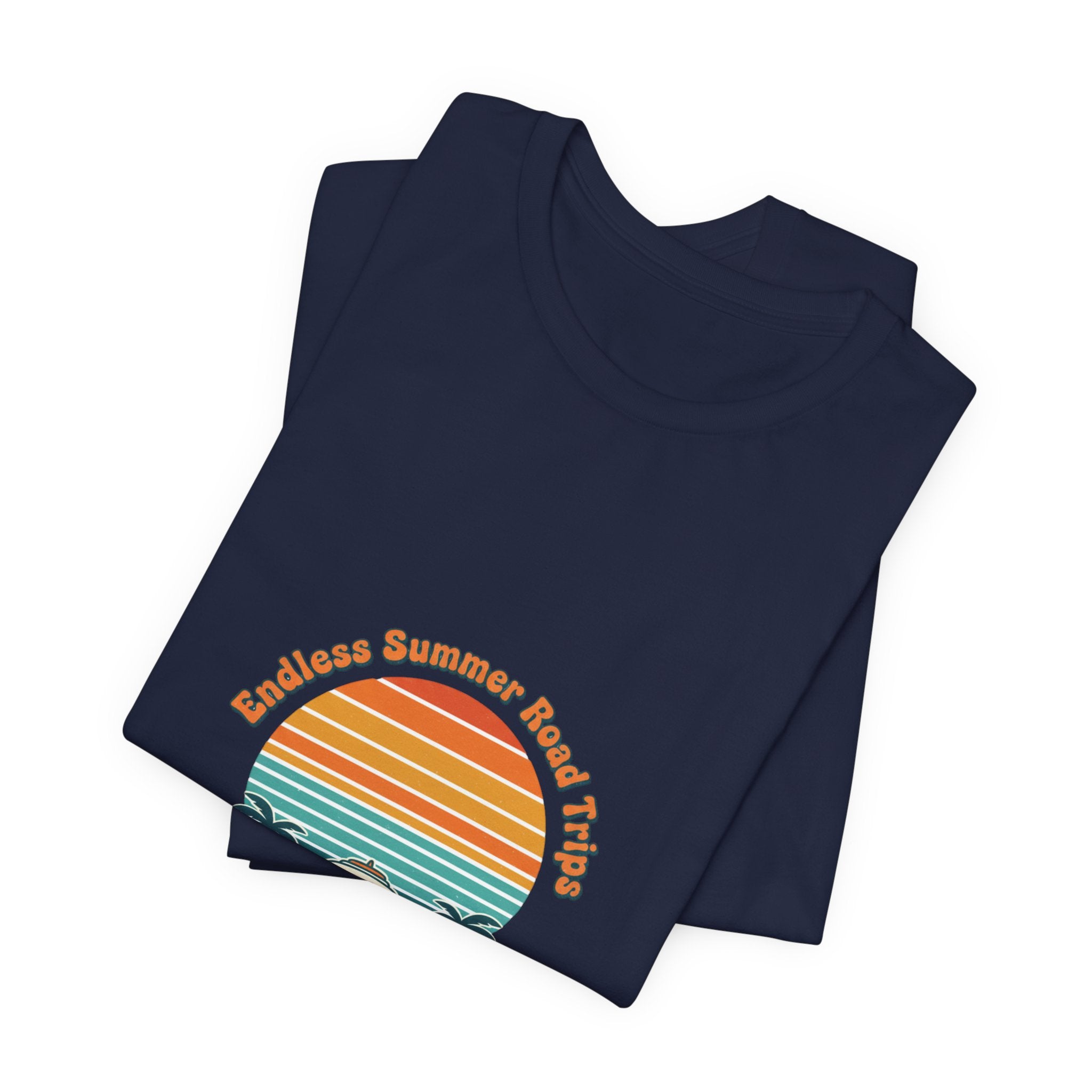 Retro 70s Sunset Surf Graphic Tee | Vintage Palm Golden Hour Postcard