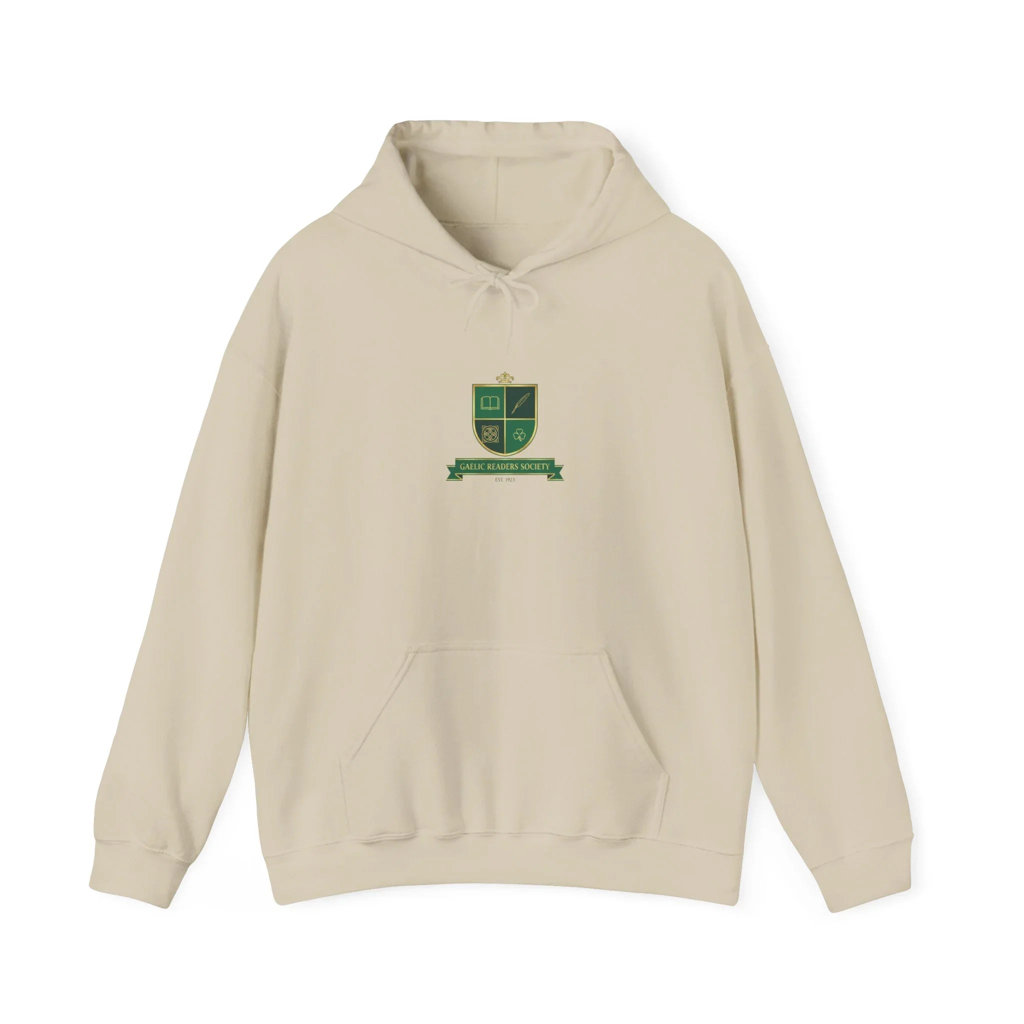 Celtic Crest Hoodie | Gaelic serif crest, Irish heritage logo Sand