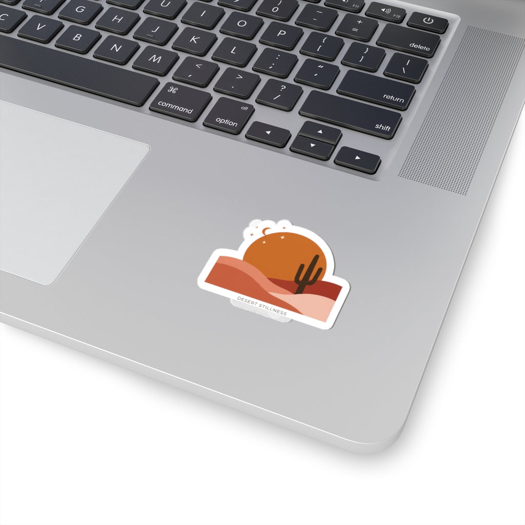 Desert Sunset Minimalist Sticker | Kiss-Cut Southwestern Mesa, Adobe-Inspired