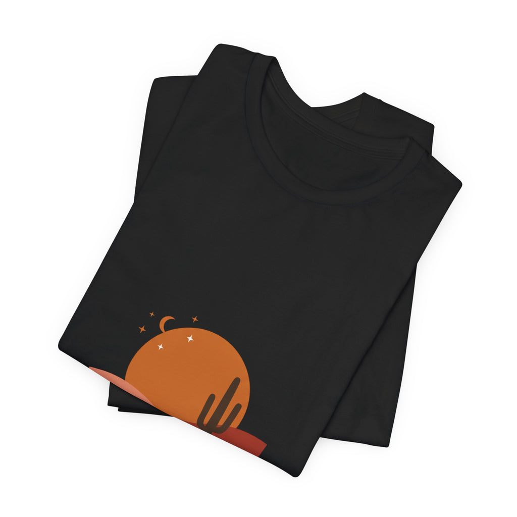 Desert Sunset Minimalist Mesa Tee | Southwestern art print, adobe-inspired