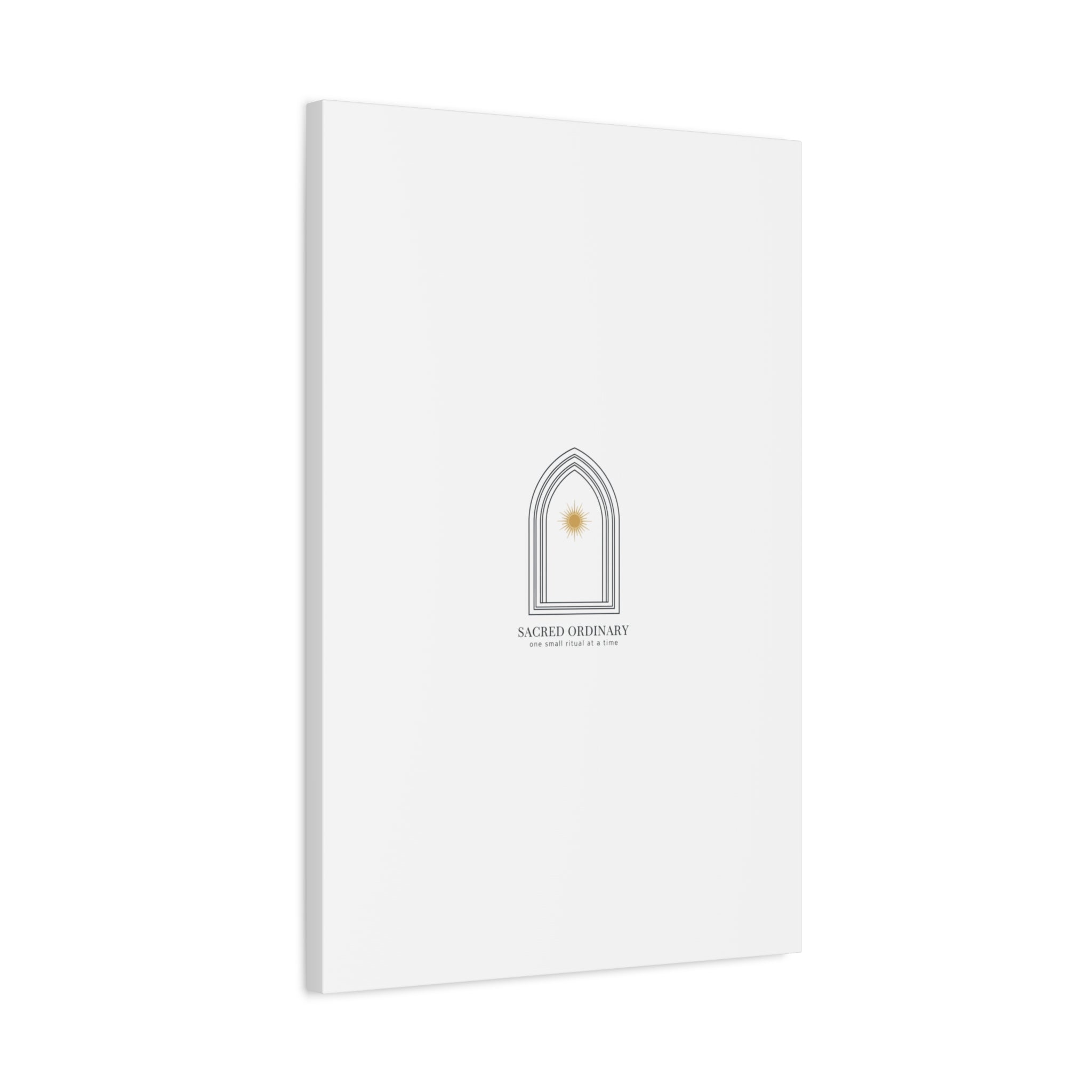 Sacred Ordinary Gothic Arch Canvas | Minimal Scripture Art, Quiet Luxury 36" x 36" 1.25"