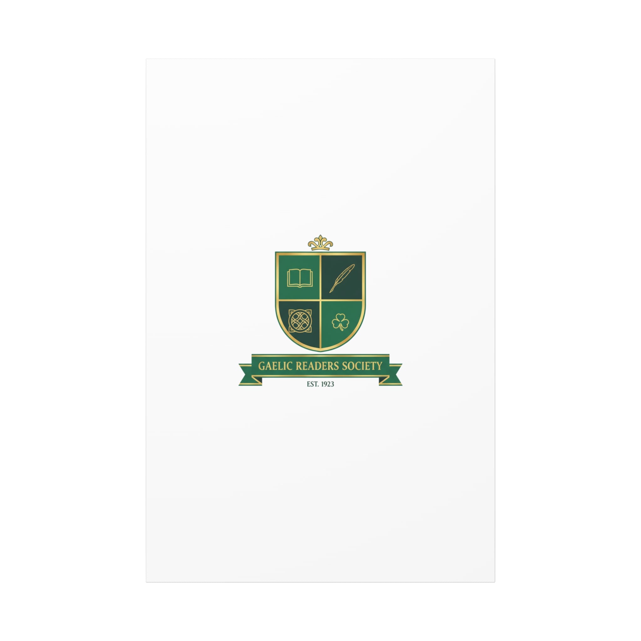 Gaelic Crest Shield Canvas | Celtic crest, Irish heritage logo 40" x 60" (Vertical) 1.25"