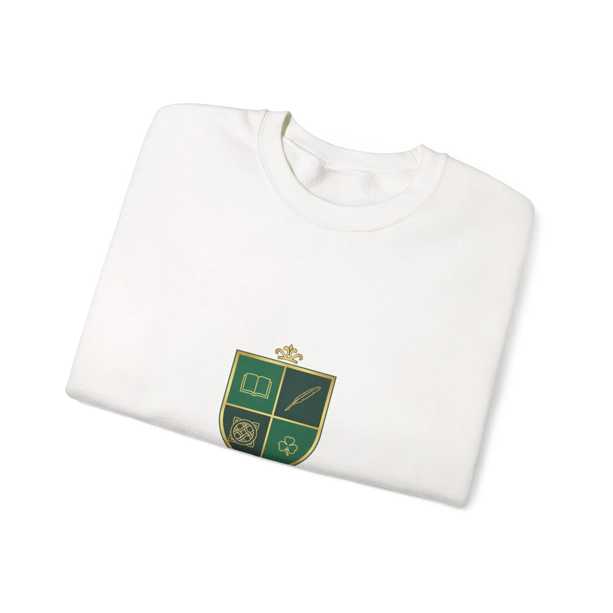 Celtic Crest Gaelic Library Sweatshirt | Irish Heritage Logo, Celtic Knot Navy