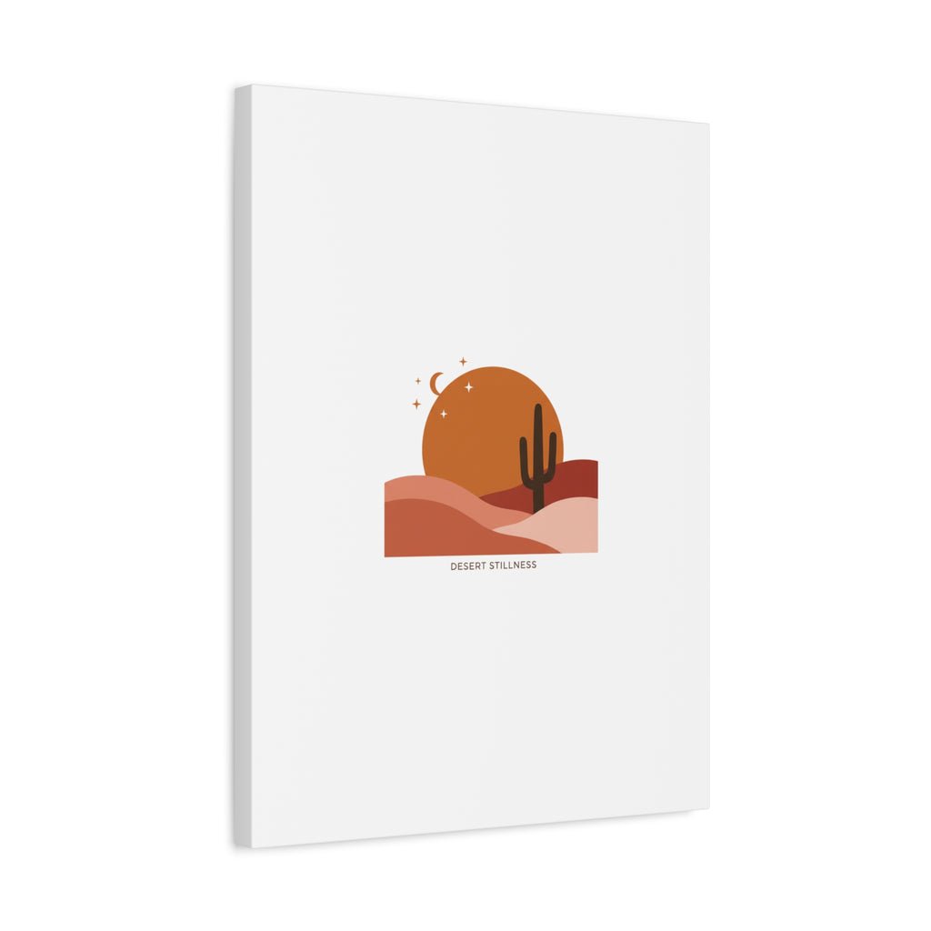Desert Stillness Canvas, Desert Sunset Minimalist Mesa | Southwestern Art Print