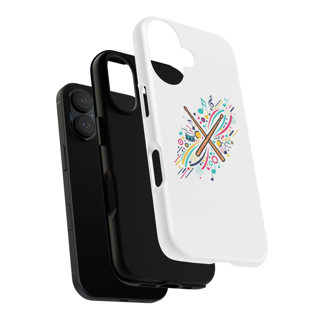 Colorful Drumsticks Illustration Phone Case | Music Percussion Art iPhone 16 Matte