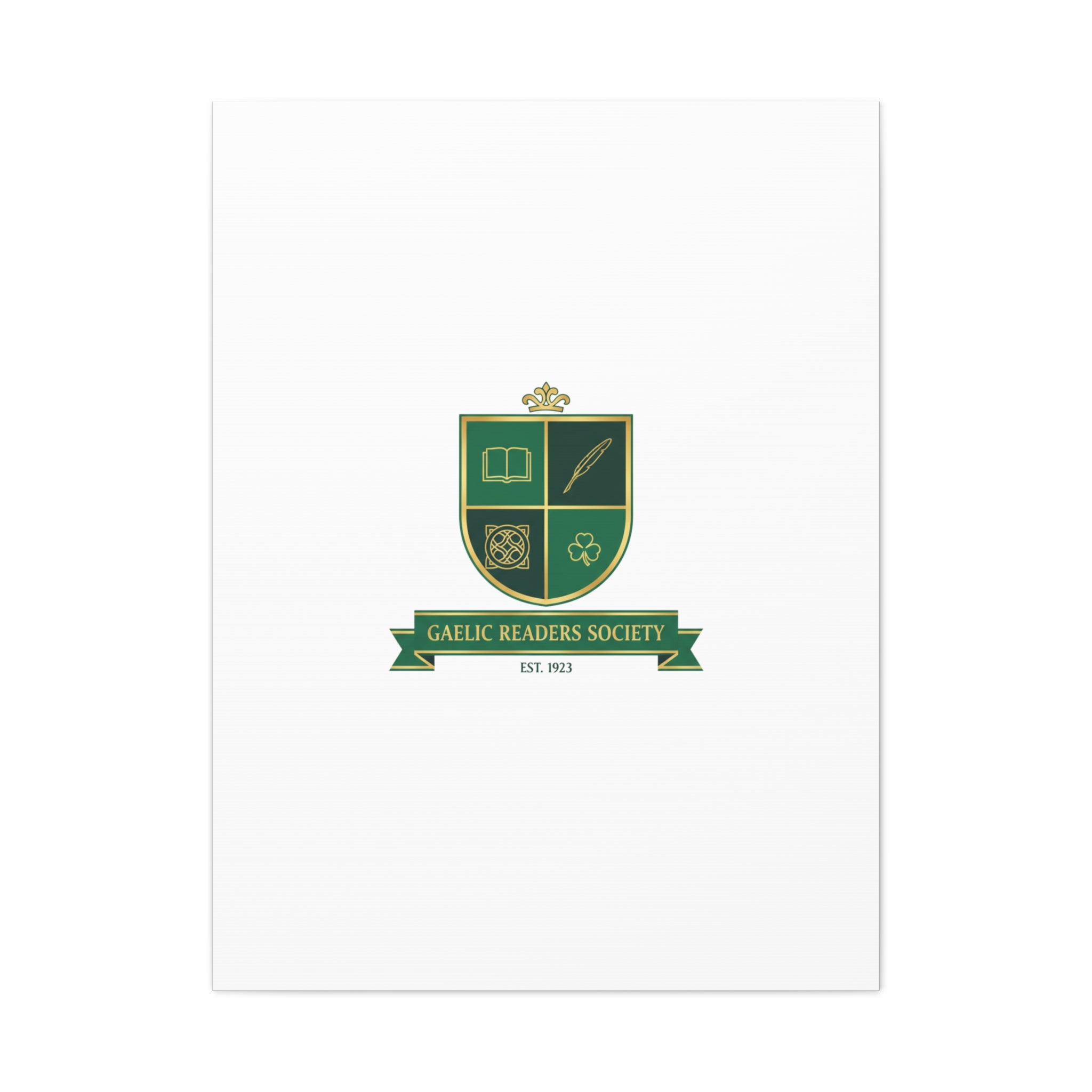Gaelic Crest Shield Canvas | Celtic crest, Irish heritage logo 30" x 40" (Vertical) 1.25"
