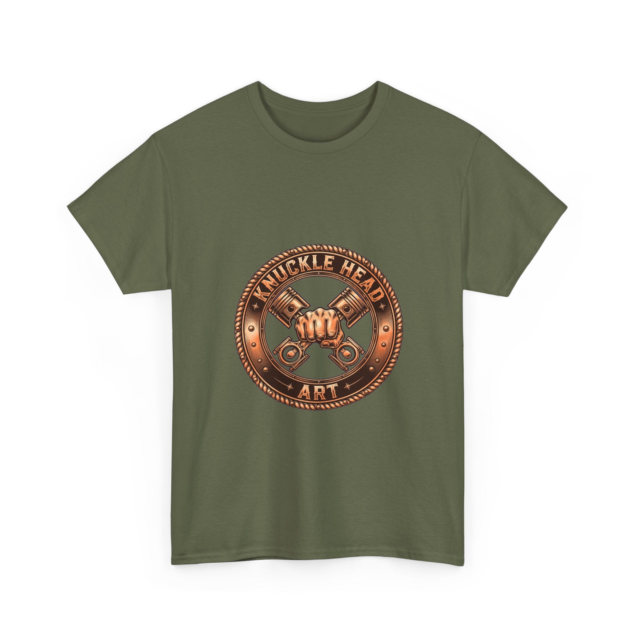 Knucklehead Art Metal Emblem T‑Shirt