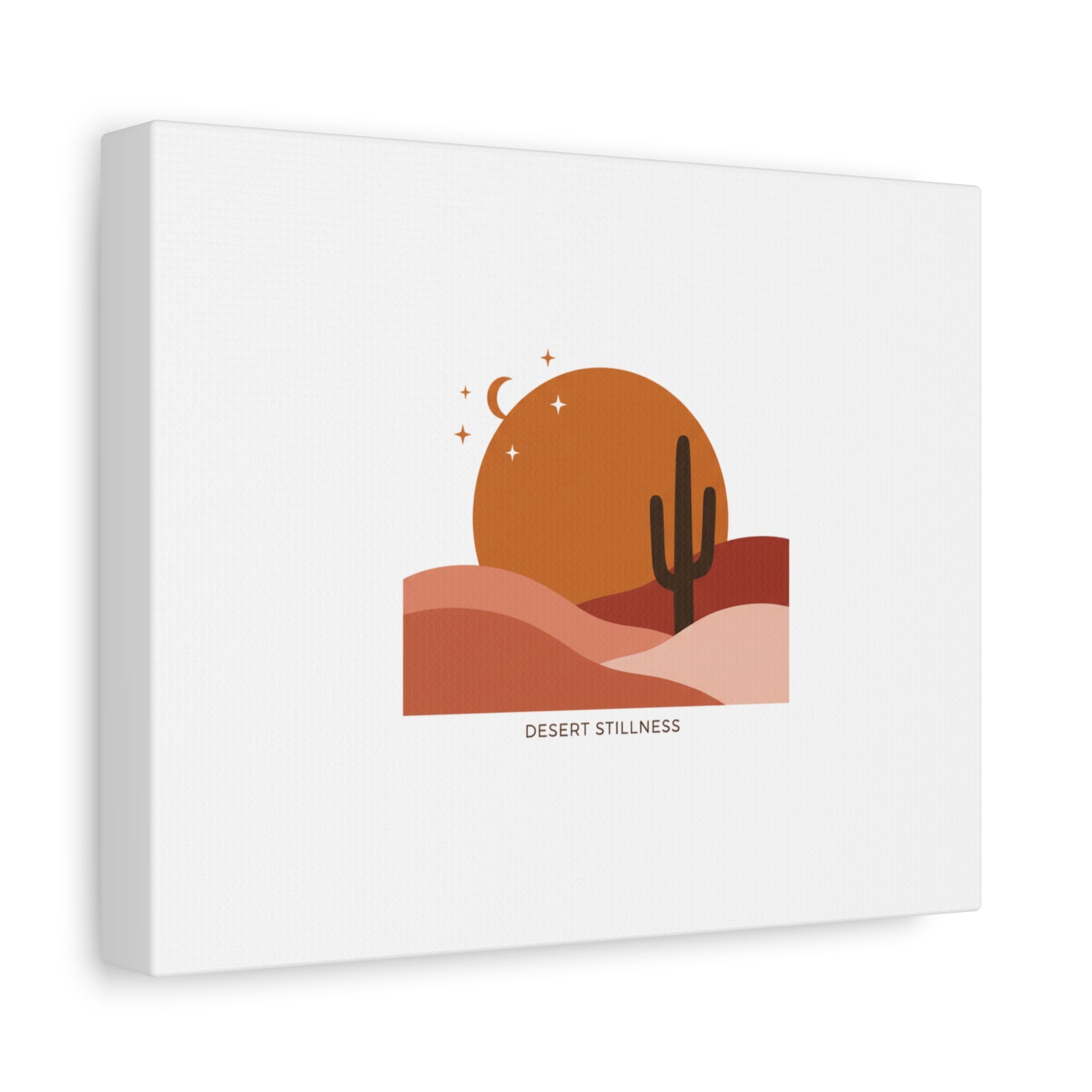 Desert Stillness Canvas, Desert Sunset Minimalist Mesa | Southwestern Art Print 36" x 36" 1.25"