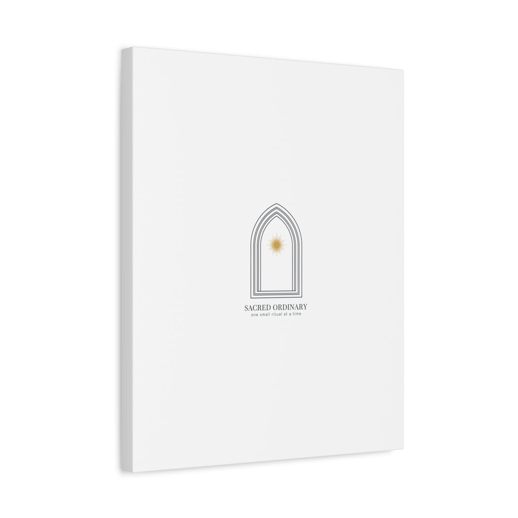 Sacred Ordinary Gothic Arch Canvas | Minimal Scripture Art, Quiet Luxury