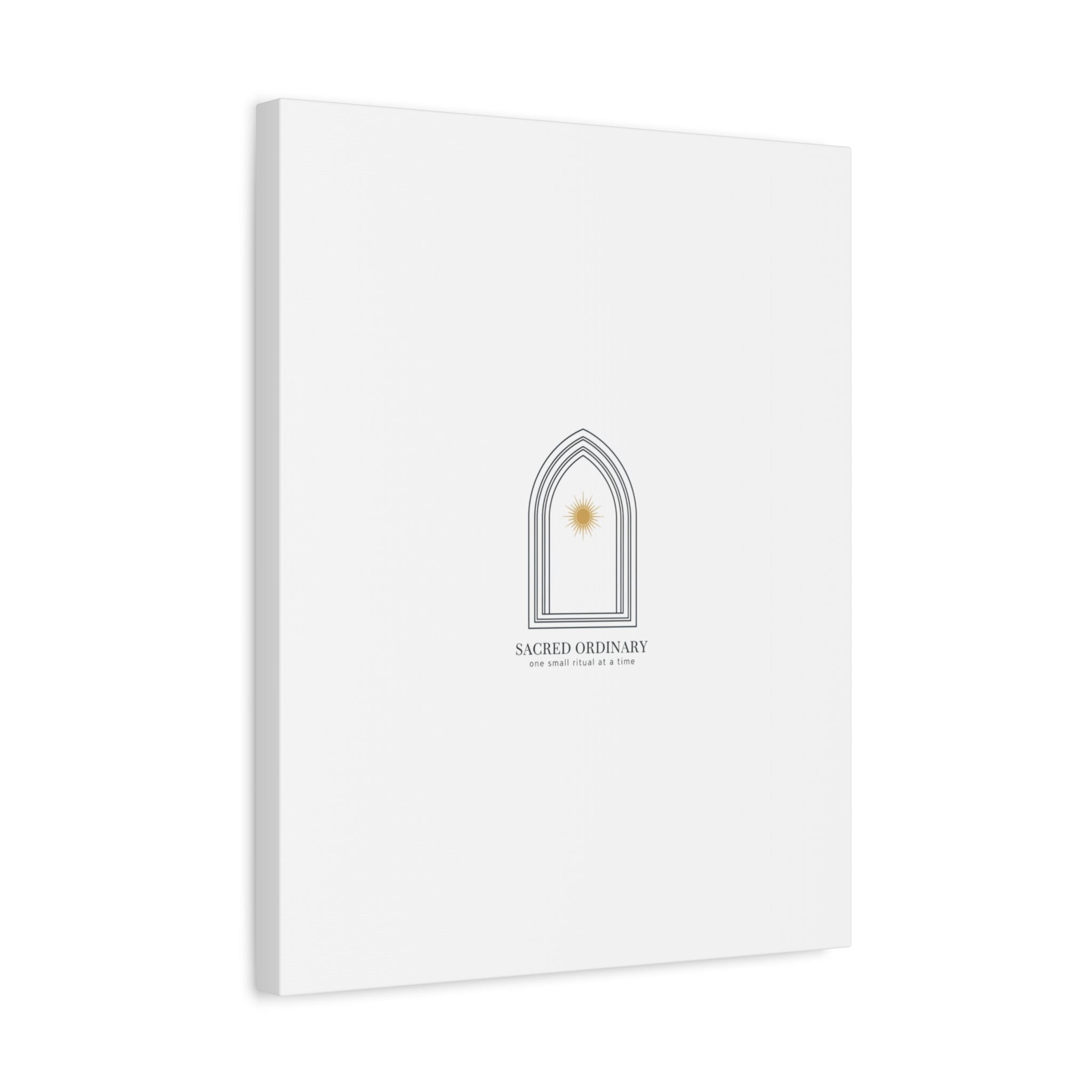 Sacred Ordinary Gothic Arch Canvas | Minimal Scripture Art, Quiet Luxury
