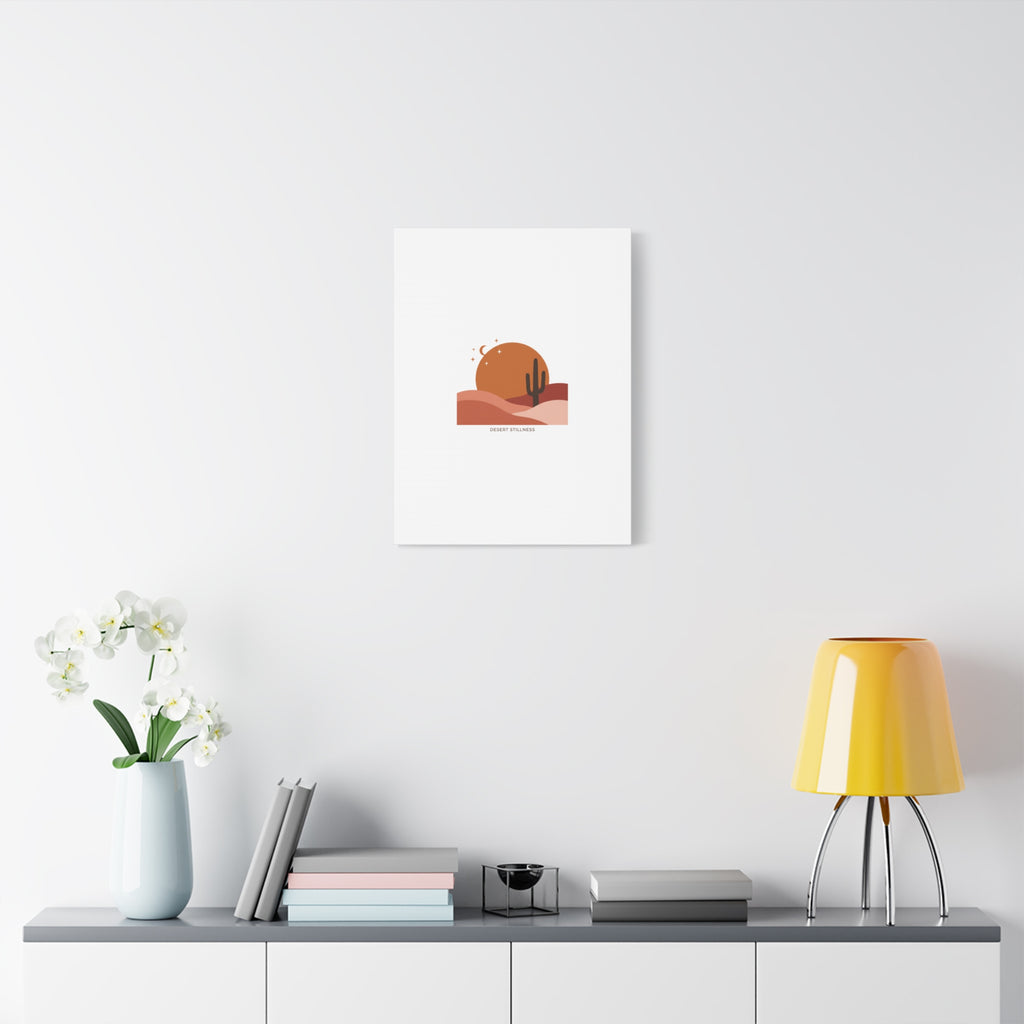 Desert Stillness Canvas, Desert Sunset Minimalist Mesa | Southwestern Art Print