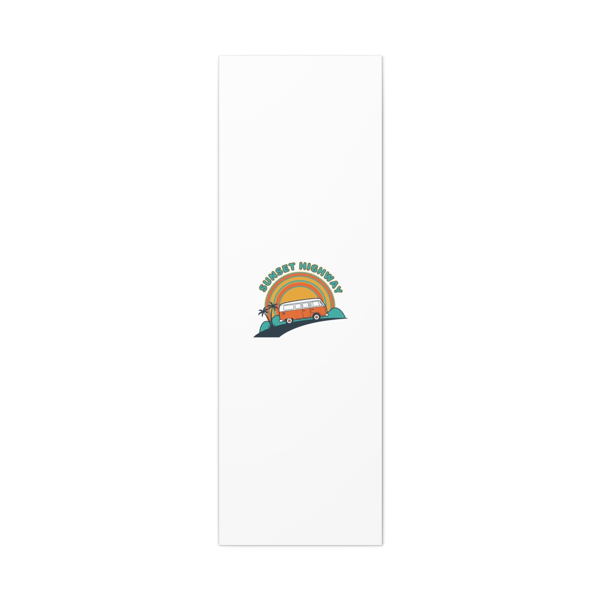 Sunset Highway Van Canvas | 1970s Retro Surf, Vintage Palm Poster 20" x 60" (Vertical) 1.25"