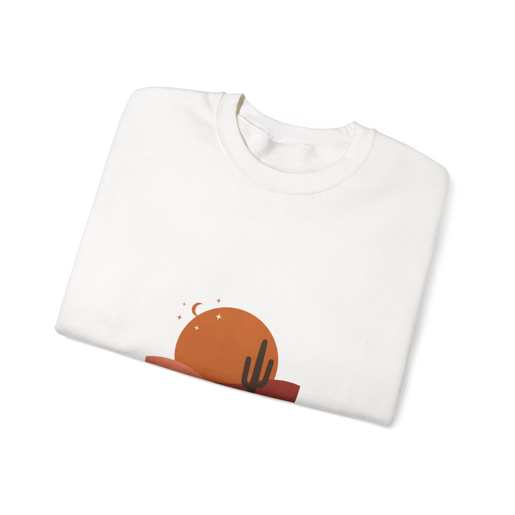 Desert Sunset Minimalist Mesa Sweatshirt | Southwestern adobe-inspired wall art vibe Navy