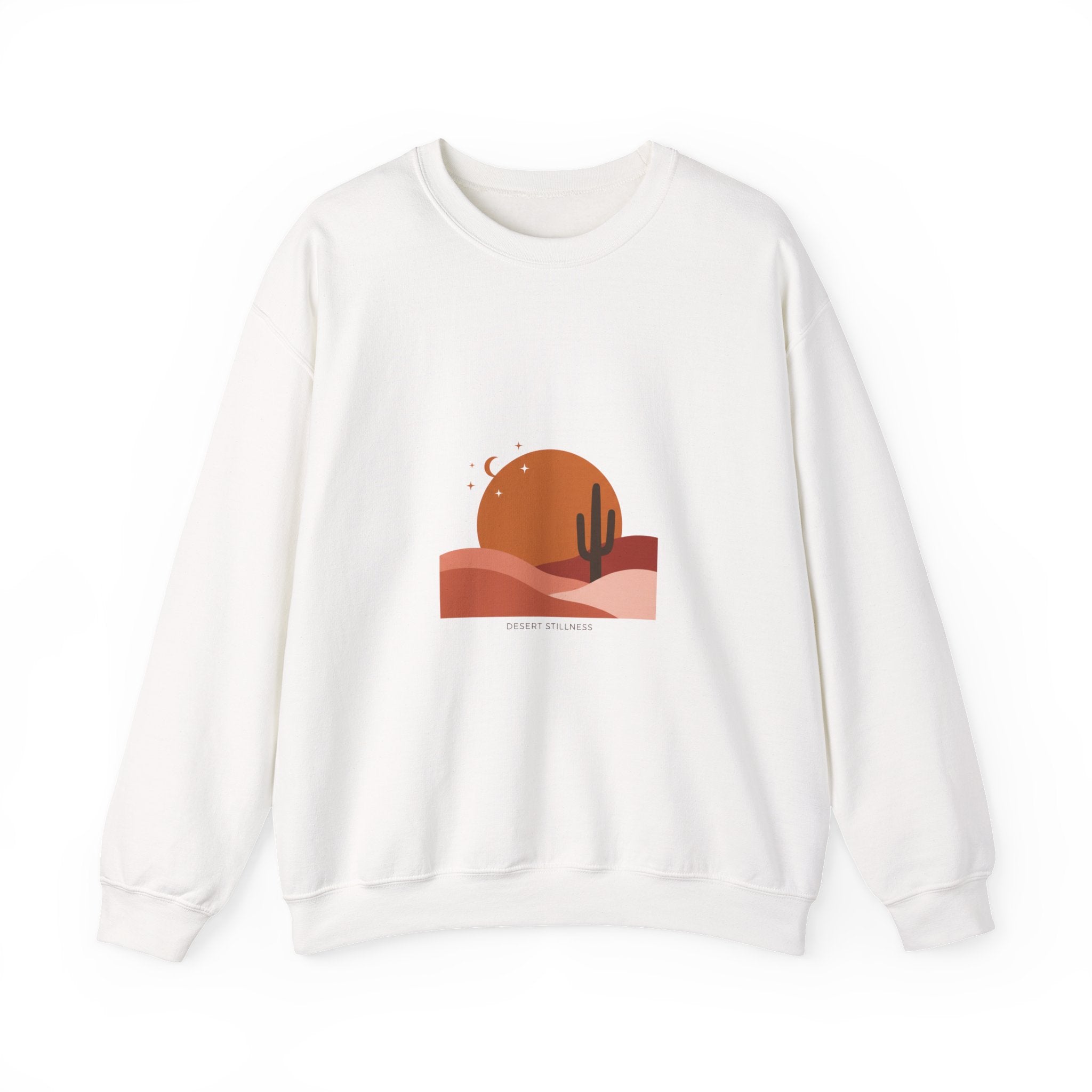 Desert Sunset Minimalist Mesa Sweatshirt | Southwestern adobe-inspired wall art vibe White