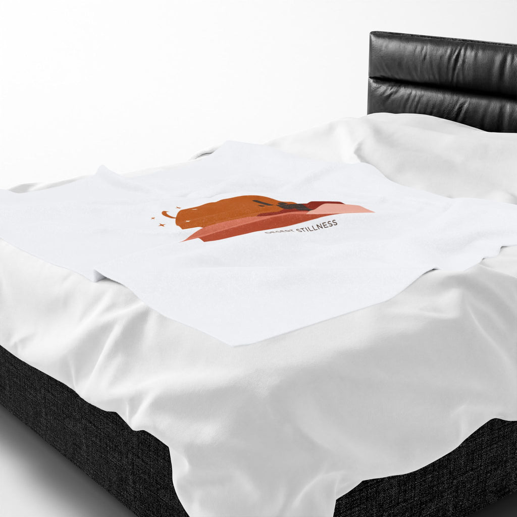 Desert Sunset Mesa Throw Blanket | Southwestern minimalist, adobe-inspired wall art