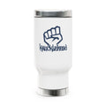 Travel Mug — 'Knucklehead' Fist Logo 14oz Stainless Steel Travel Mug with Handle 14oz