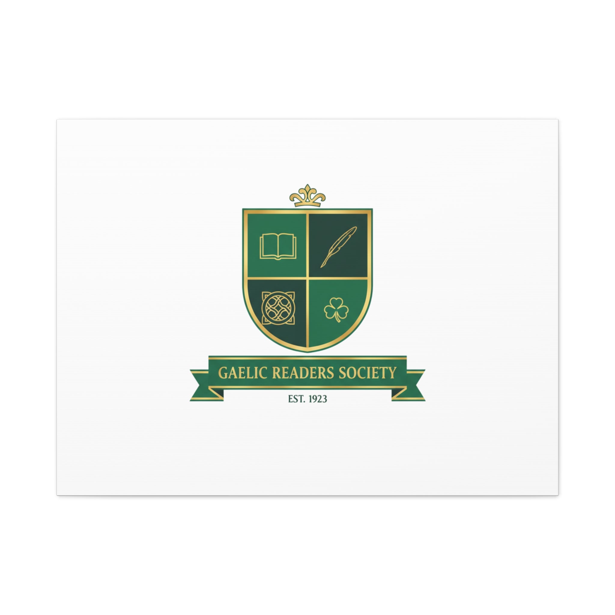 Gaelic Crest Shield Canvas | Celtic crest, Irish heritage logo 40" x 30" (Horizontal) 1.25"