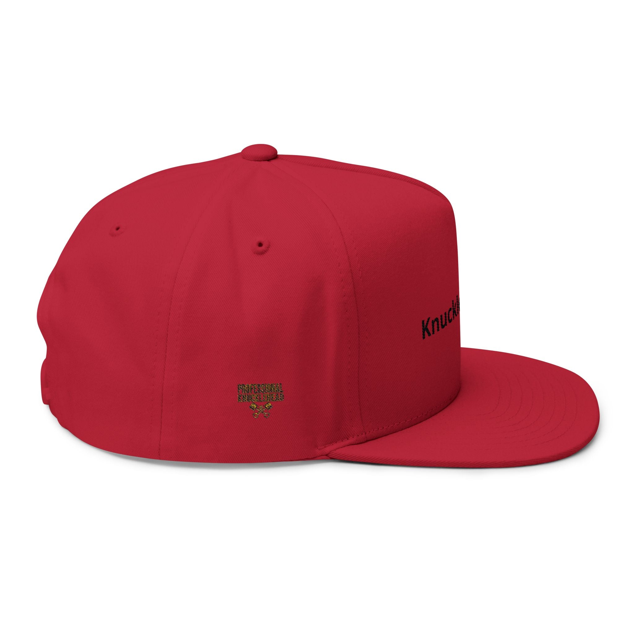 Embroidered Gold Eagle Flat Bill Cap