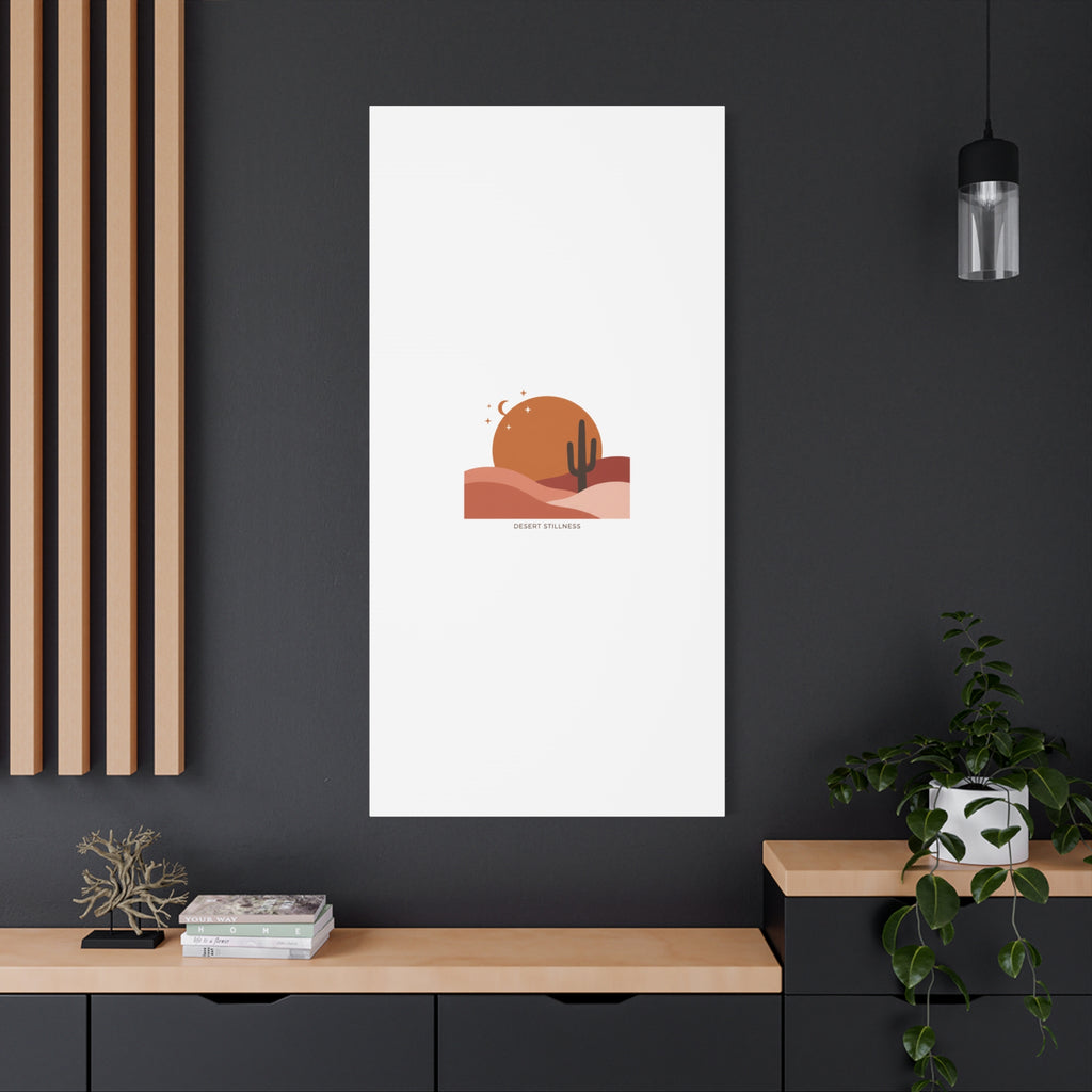 Desert Stillness Canvas, Desert Sunset Minimalist Mesa | Southwestern Art Print