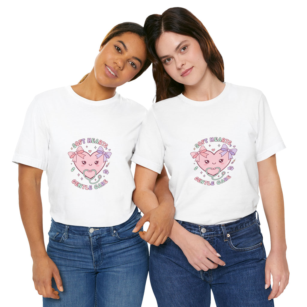 Kawaii Nurse Heart Tee | pastel healthcare design, coquette medical shirt Navy