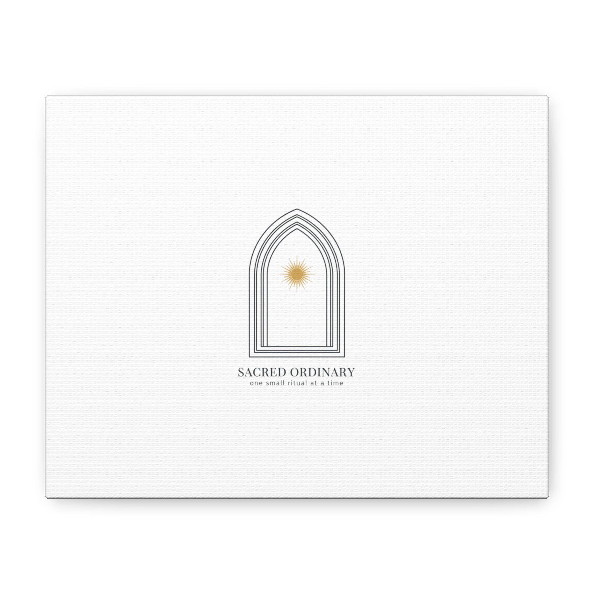 Sacred Ordinary Gothic Arch Canvas | Minimal Scripture Art, Quiet Luxury 10" x 8" (Horizontal) 1.25"