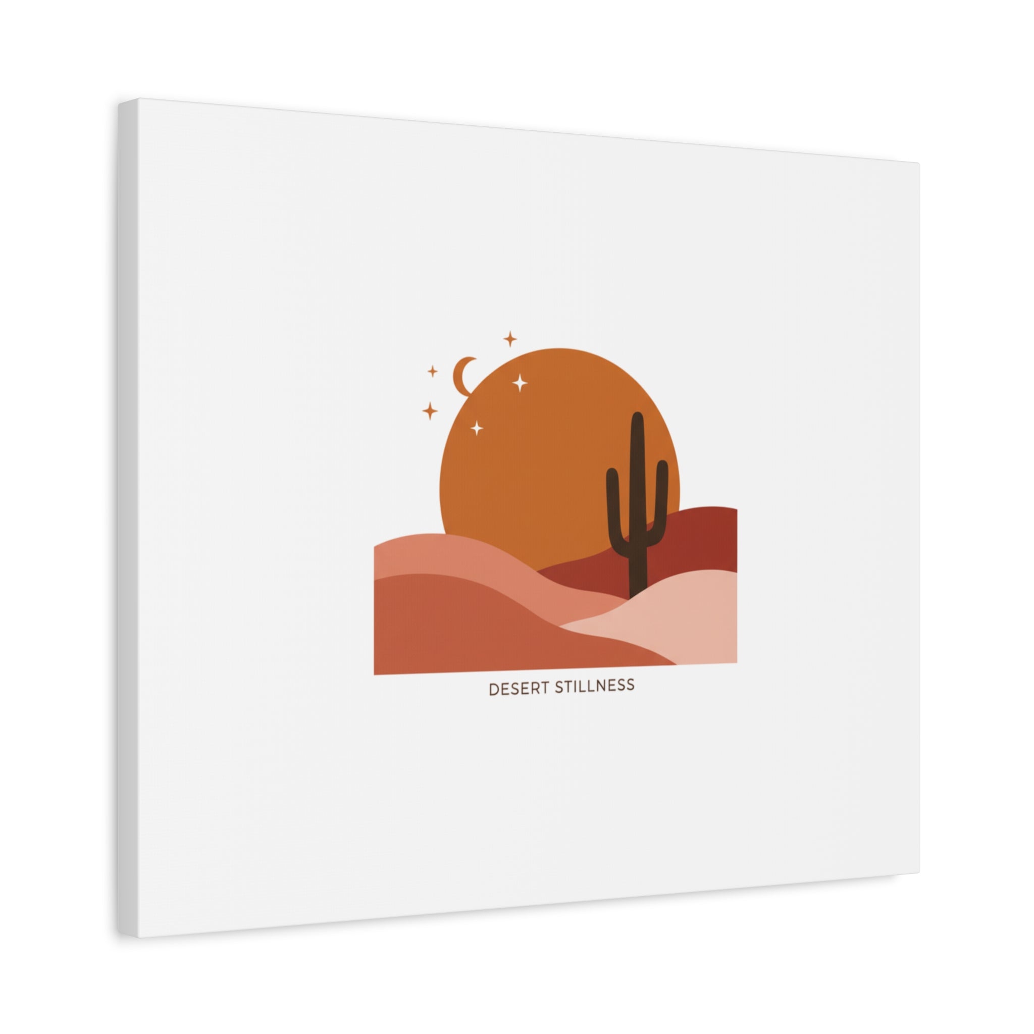 Desert Stillness Canvas, Desert Sunset Minimalist Mesa | Southwestern Art Print
