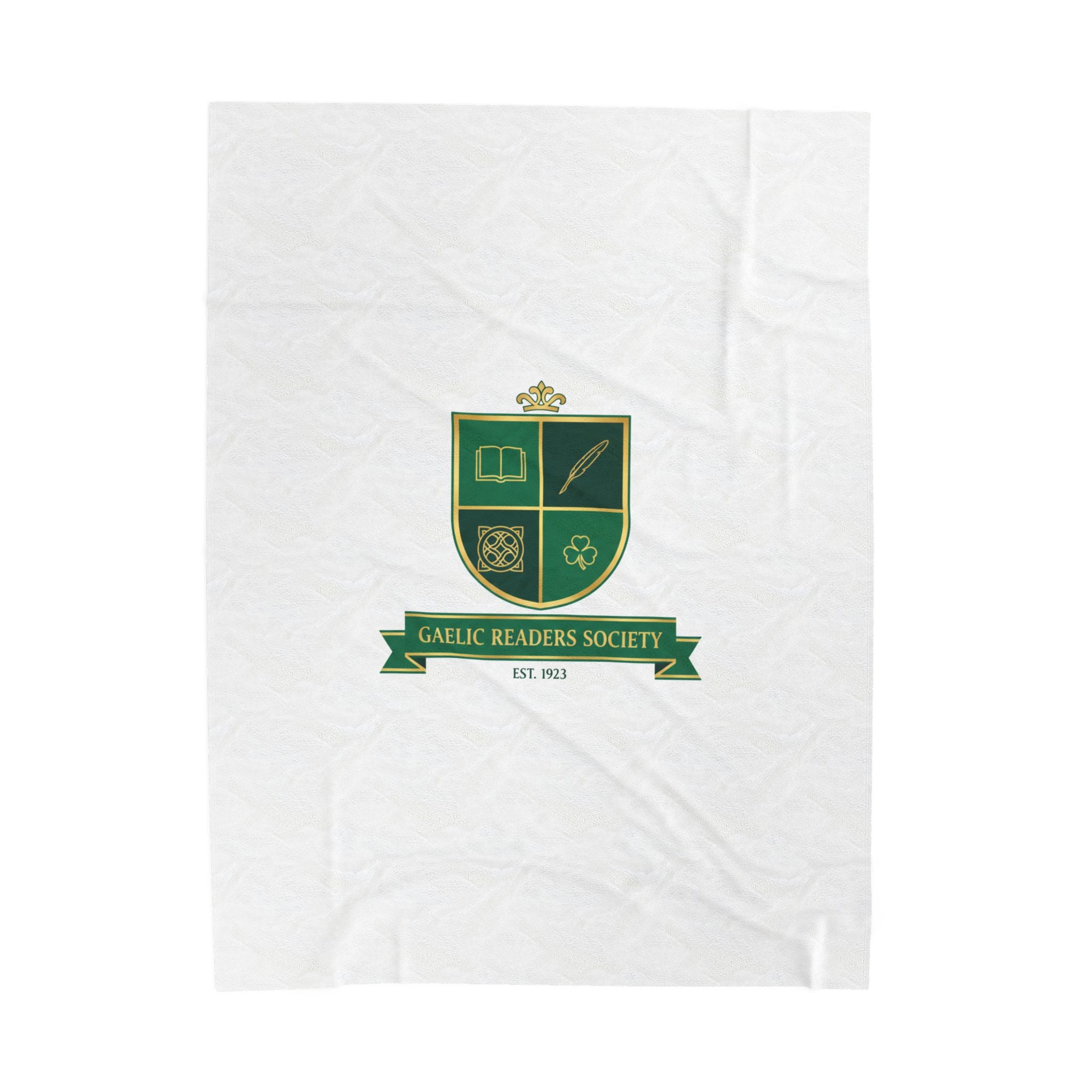 Celtic Crest Gaelic Readers Society Blanket | Irish heritage logo, Celtic knot 60" × 80"