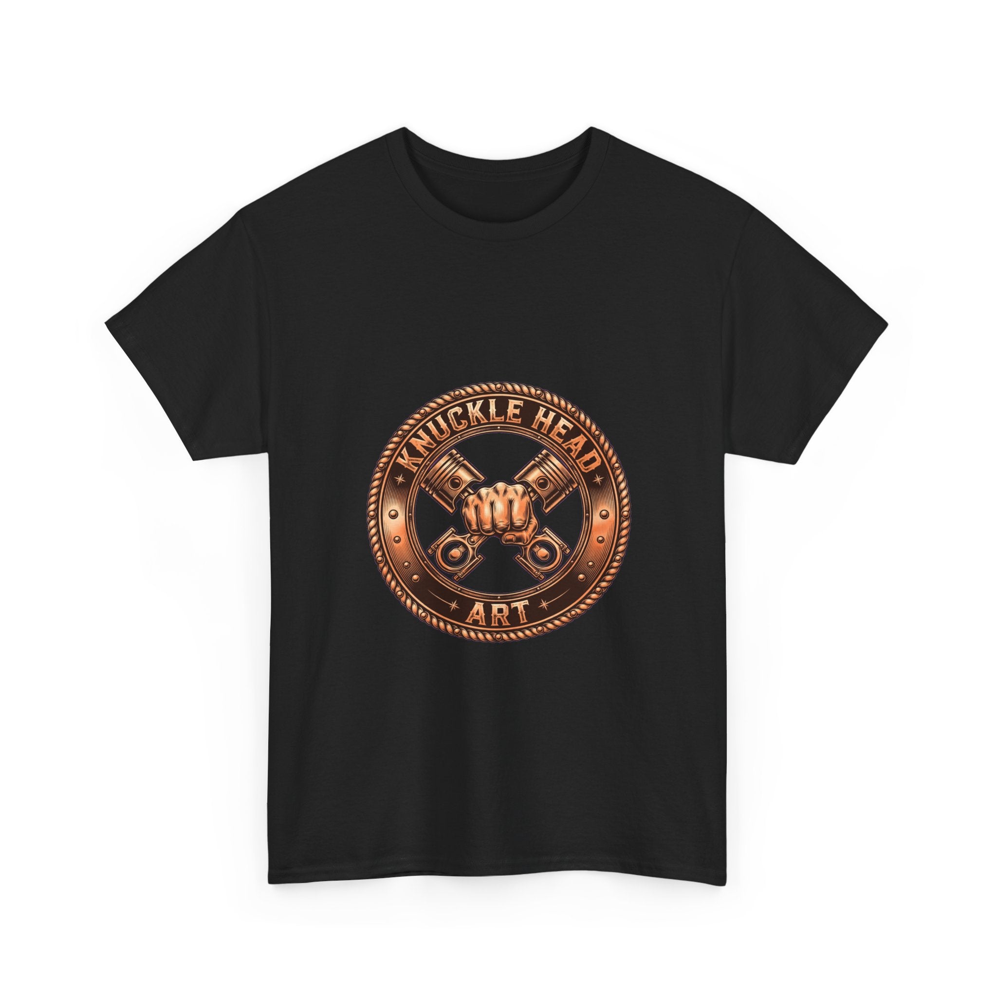 Knucklehead Art Metal Emblem T‑Shirt