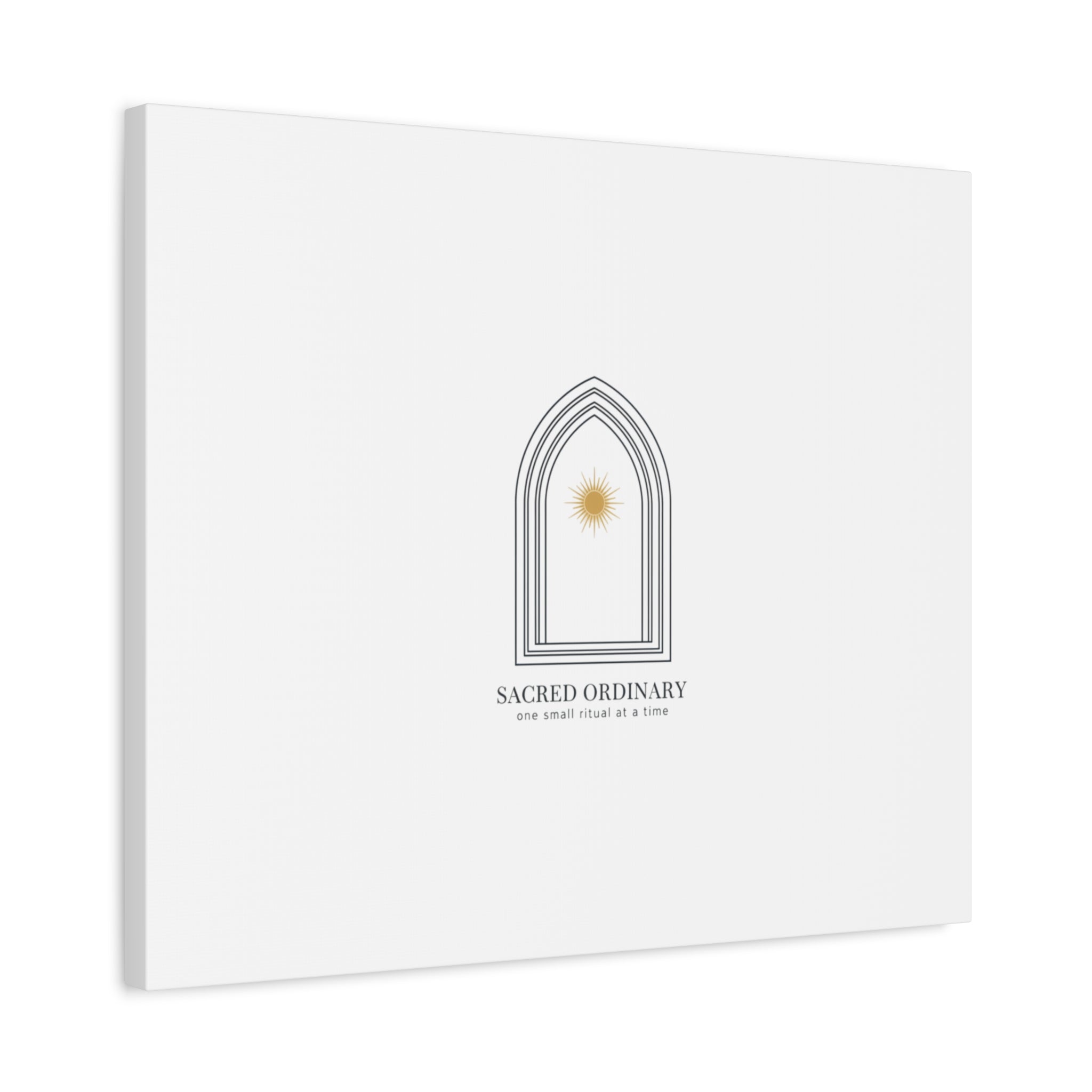 Sacred Ordinary Gothic Arch Canvas | Minimal Scripture Art, Quiet Luxury
