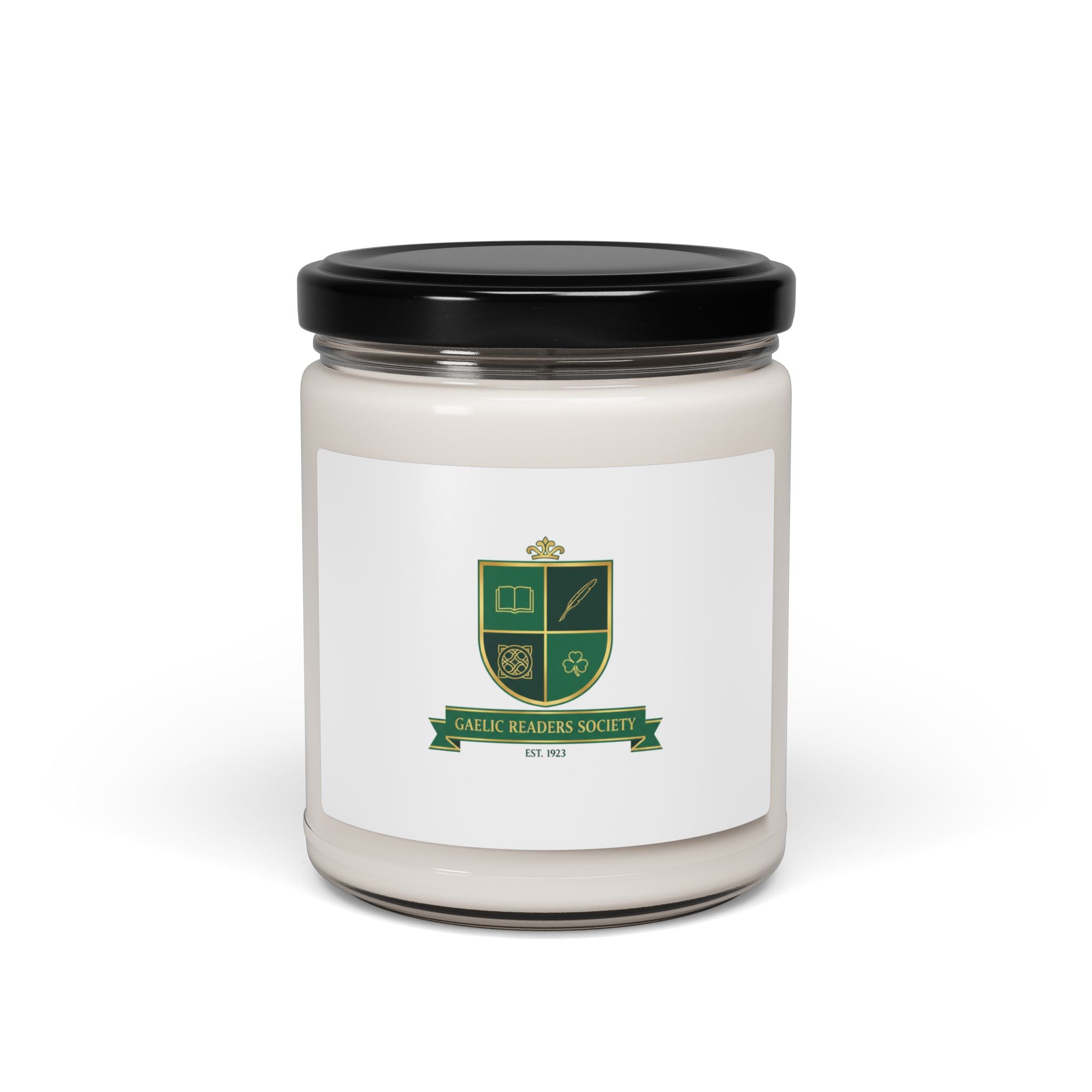 Celtic Crest Soy Candle | Gaelic serif crest, Irish heritage logo Christmas Warmth 9oz