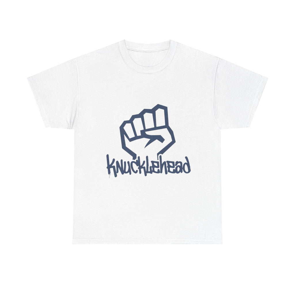 Knucklehead Fist Graphic Tee | Punk Streetwear, Bold Logo White