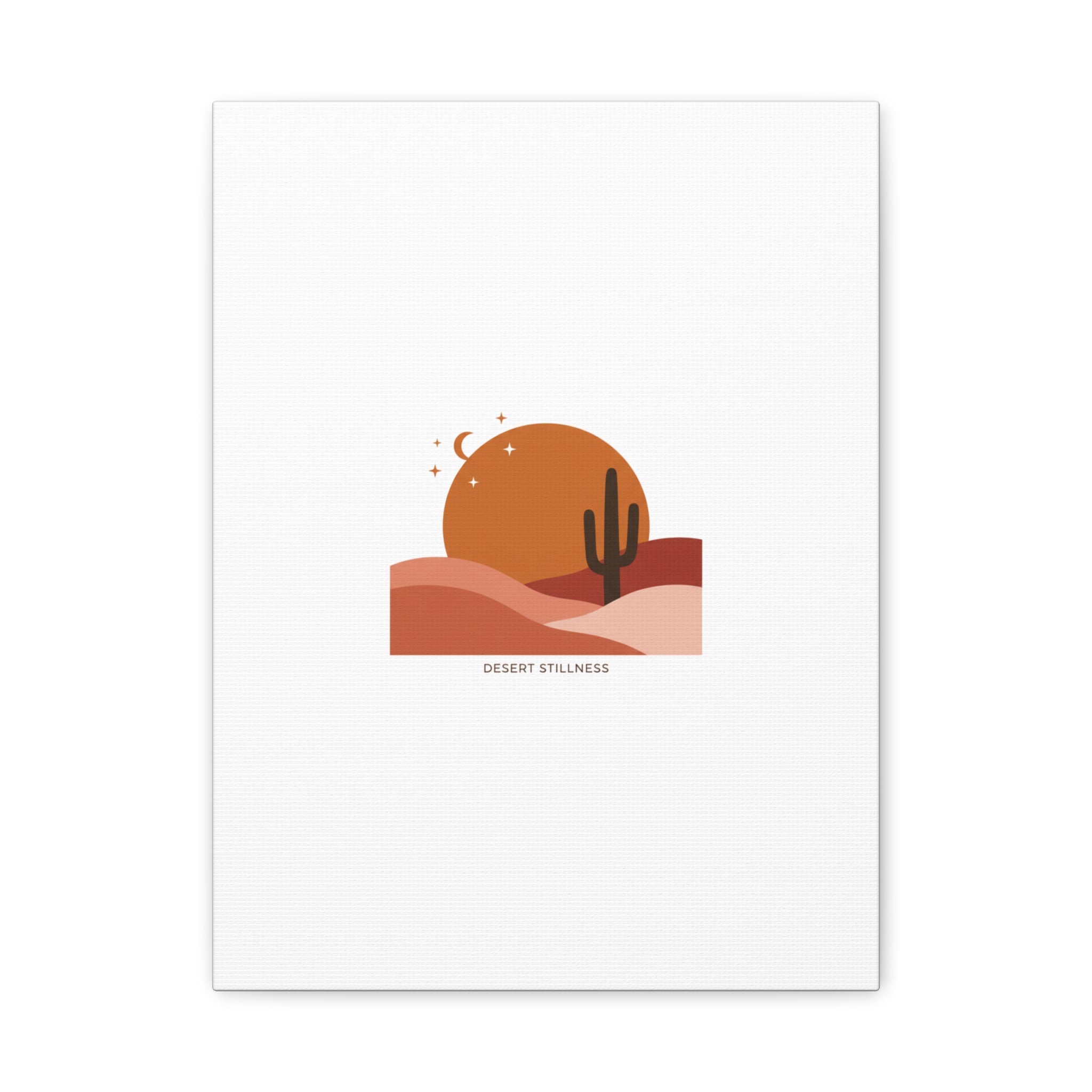 Desert Stillness Canvas, Desert Sunset Minimalist Mesa | Southwestern Art Print 12″ x 16″ (Vertical) 1.25"