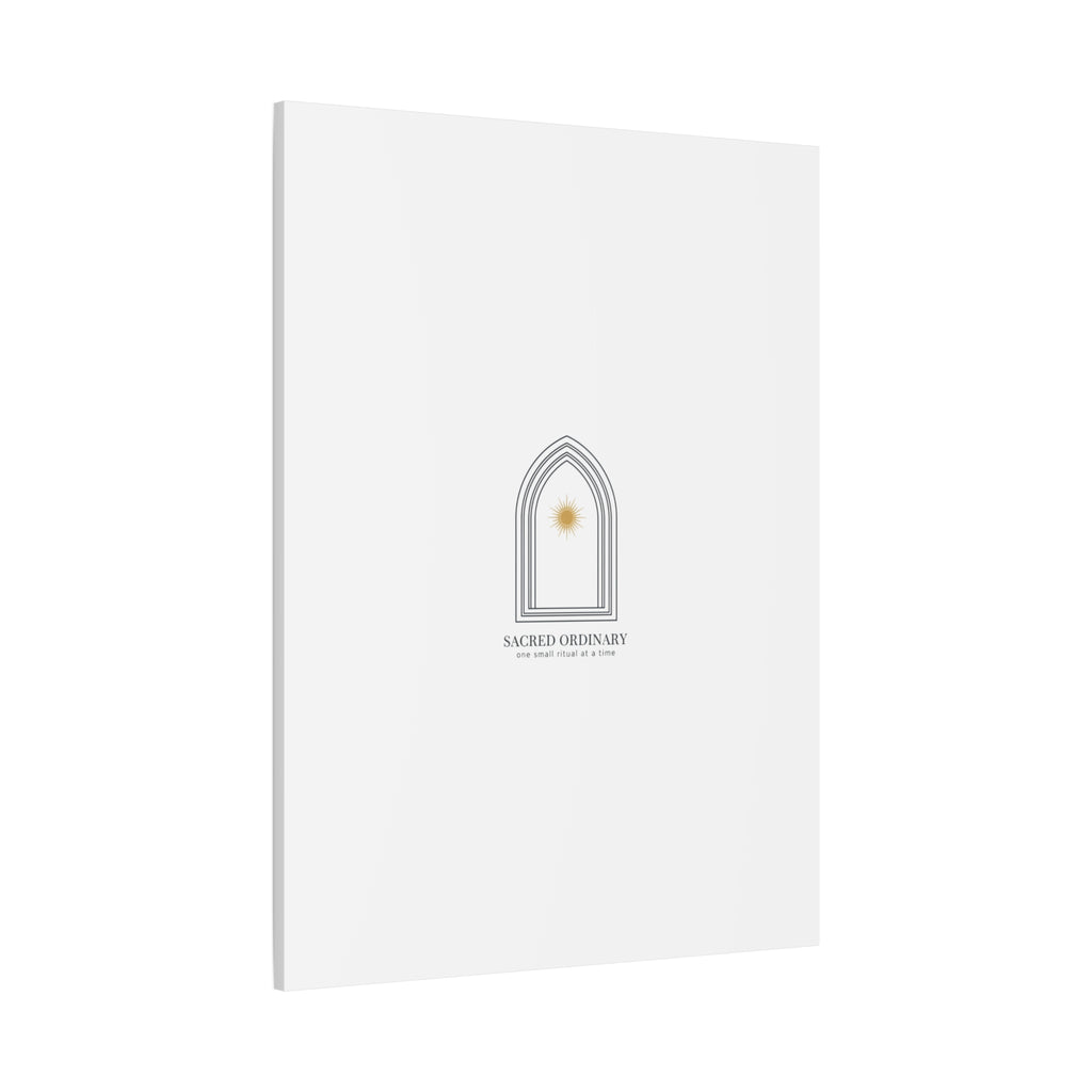 Sacred Ordinary Gothic Arch Canvas | Minimal Scripture Art, Quiet Luxury 36" x 36" 1.25"