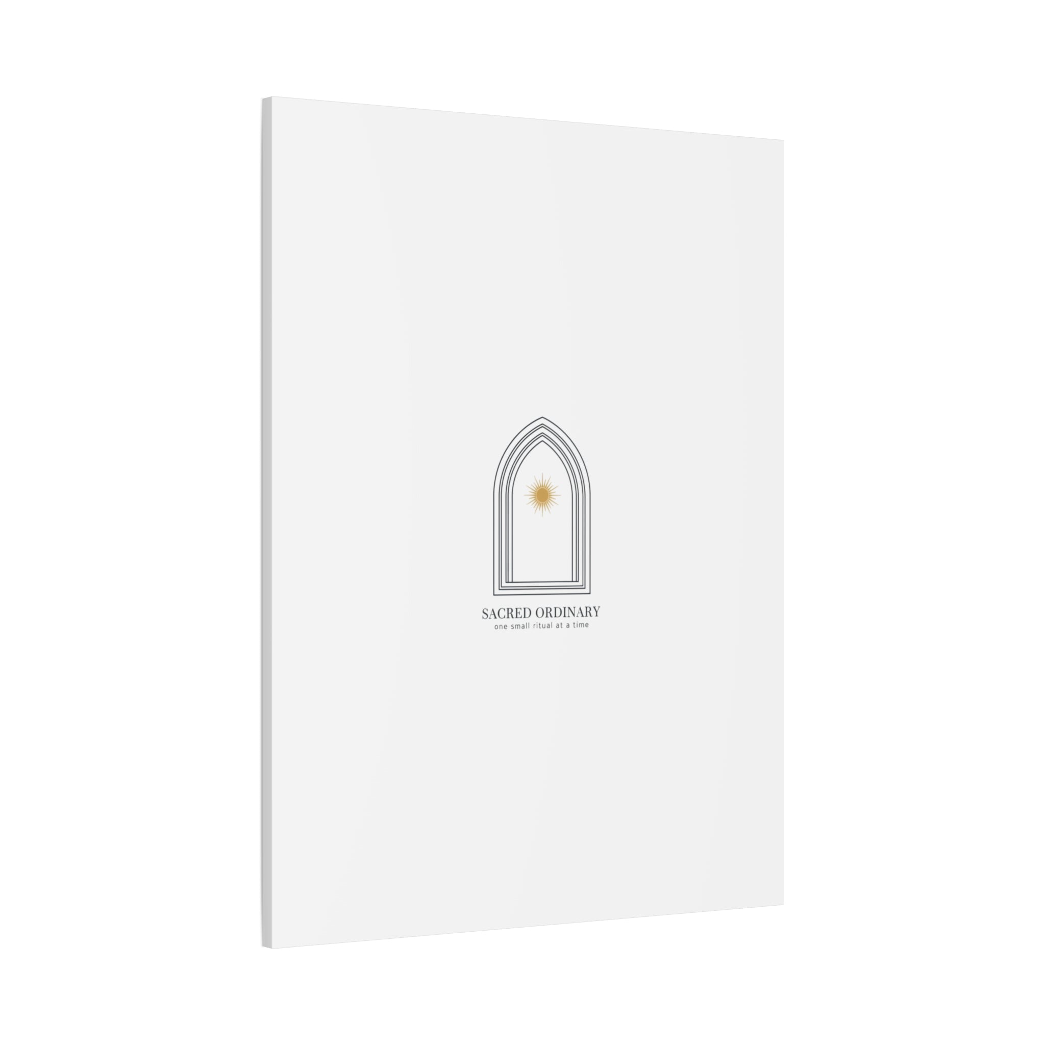 Sacred Ordinary Gothic Arch Canvas | Minimal Scripture Art, Quiet Luxury 36" x 36" 1.25"