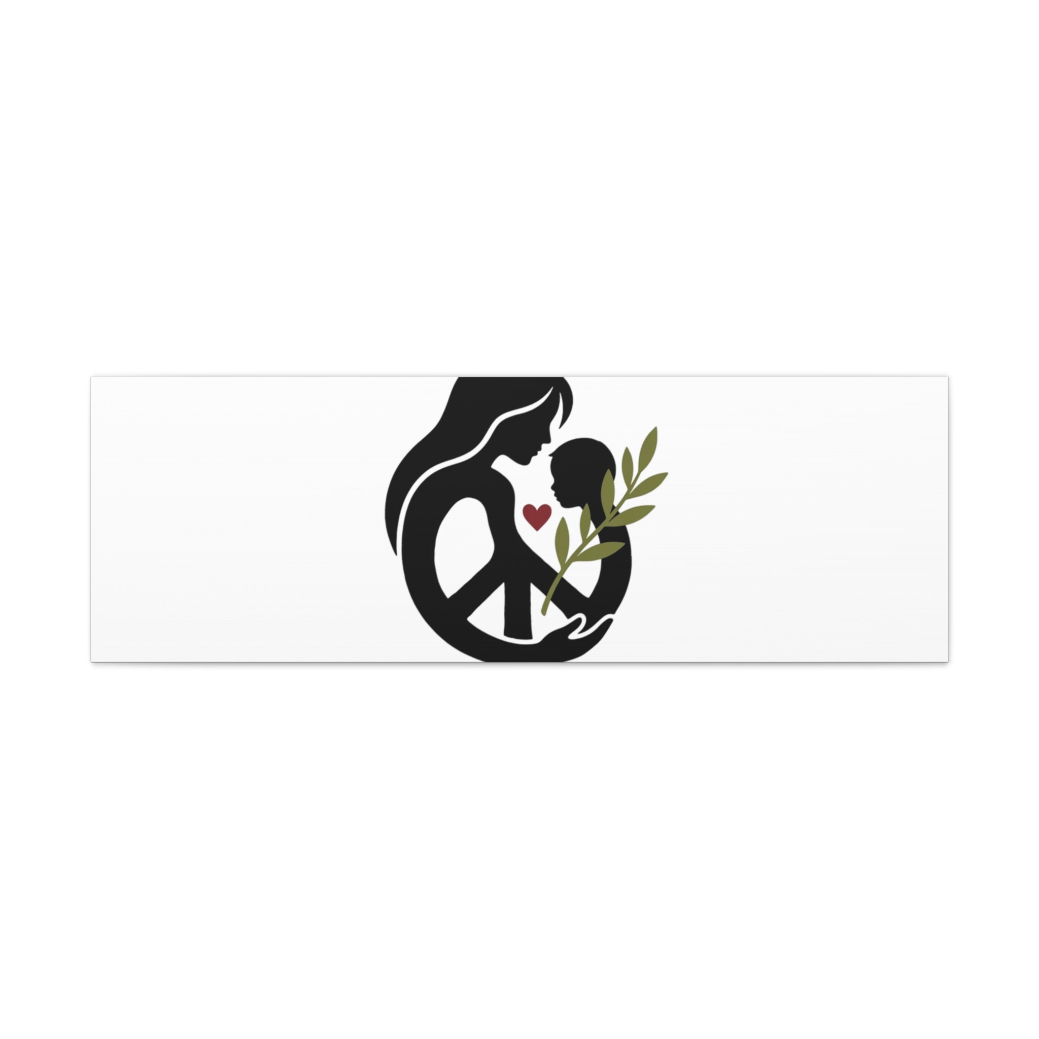 No More War Canvas, Anti-War Peace Protest Wall Art | Solidarity Ceasefire. 48" x 16" (Horizontal) 1.25"