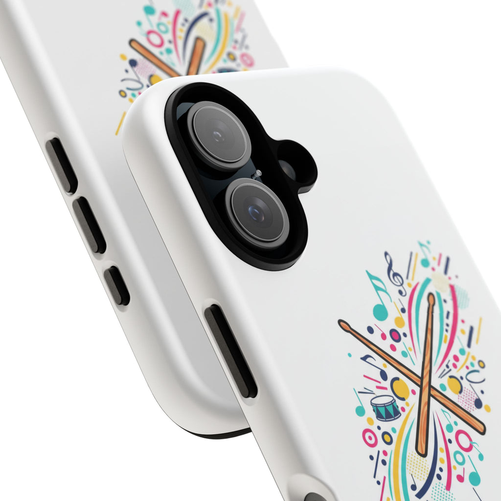 Colorful Drumsticks Illustration Phone Case | Music Percussion Art