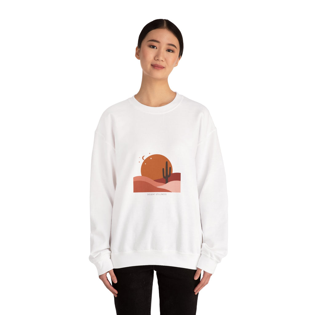 Desert Sunset Minimalist Mesa Sweatshirt | Southwestern adobe-inspired wall art vibe Navy
