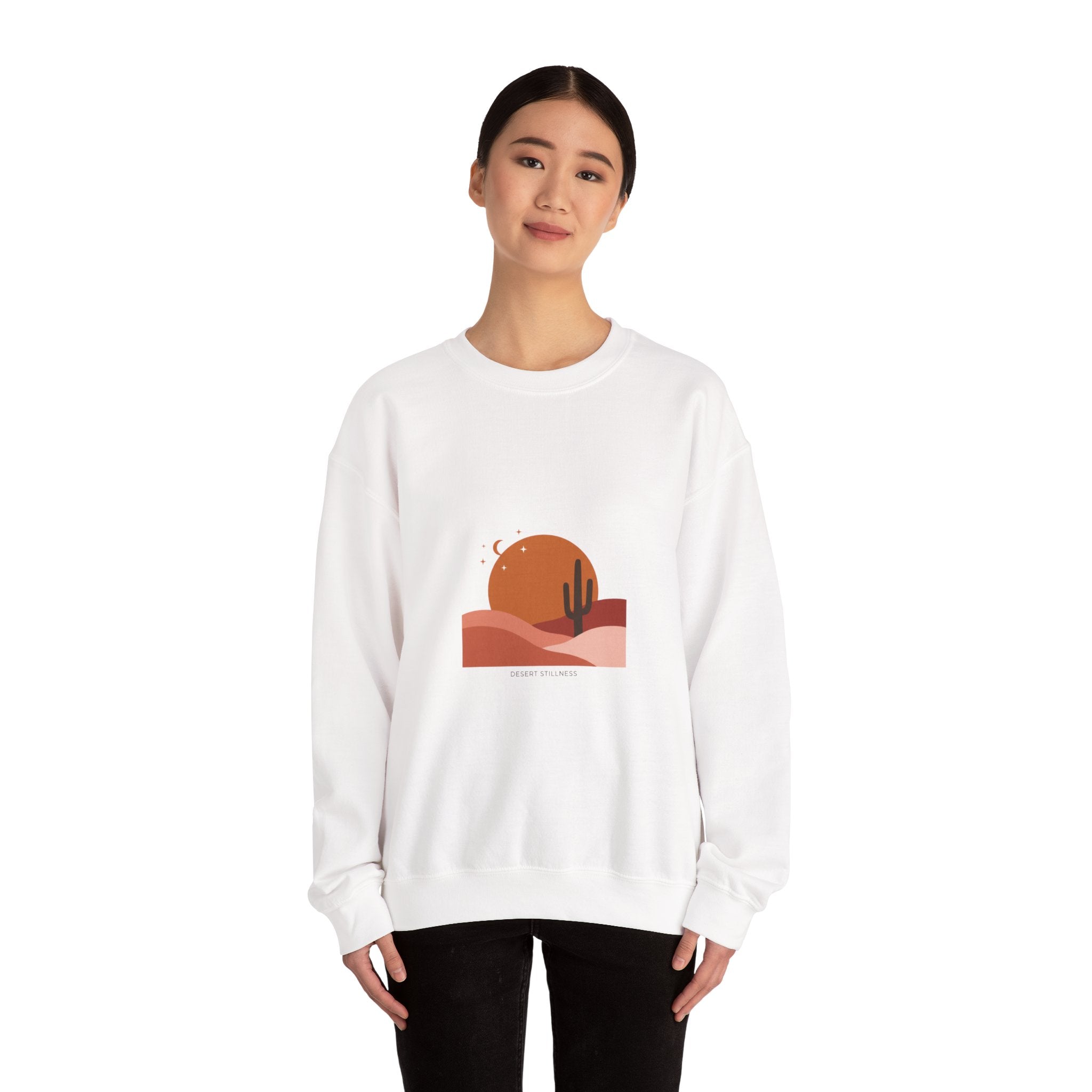 Desert Sunset Minimalist Mesa Sweatshirt | Southwestern adobe-inspired wall art vibe Navy