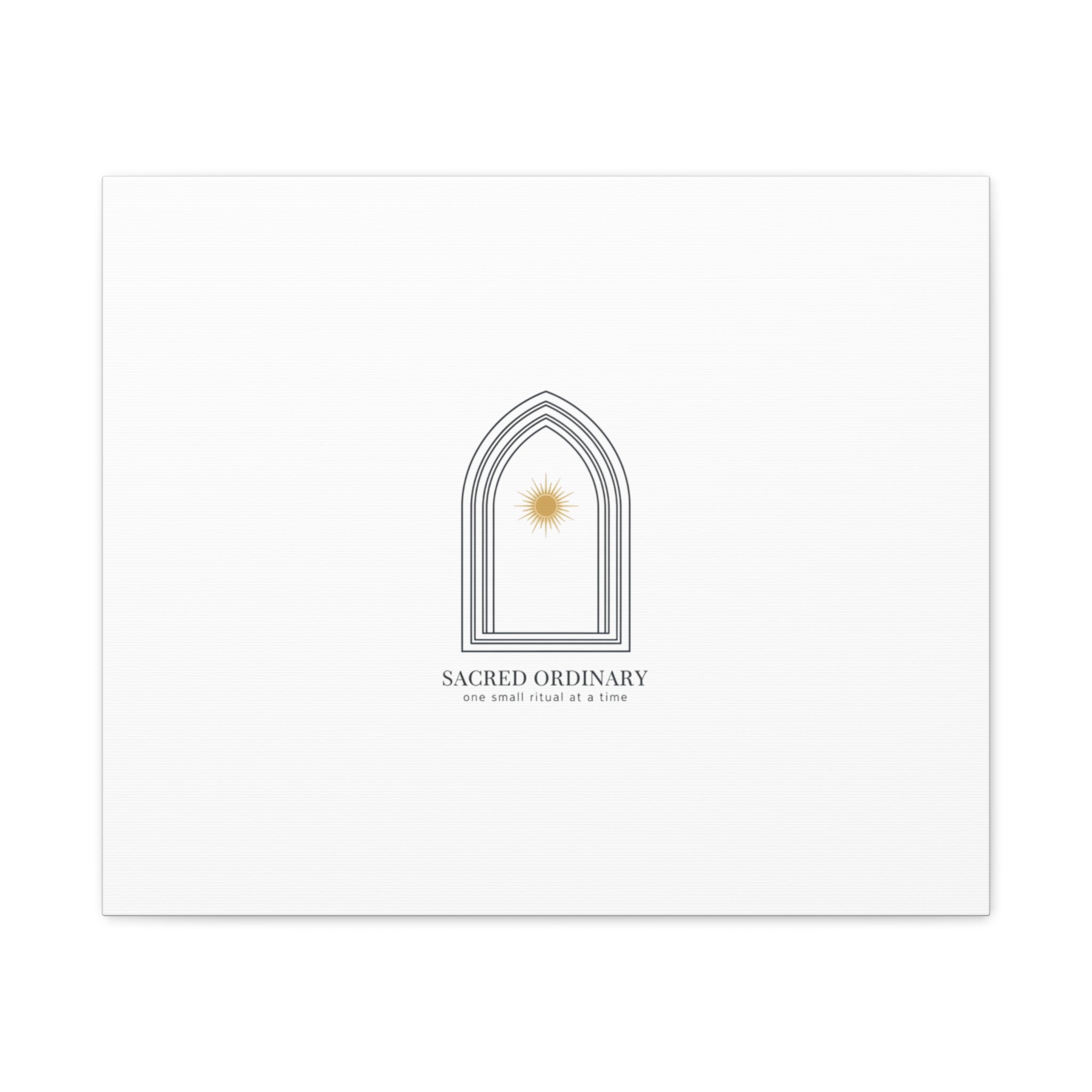 Sacred Ordinary Gothic Arch Canvas | Minimal Scripture Art, Quiet Luxury 24" x 20" (Horizontal) 1.25"