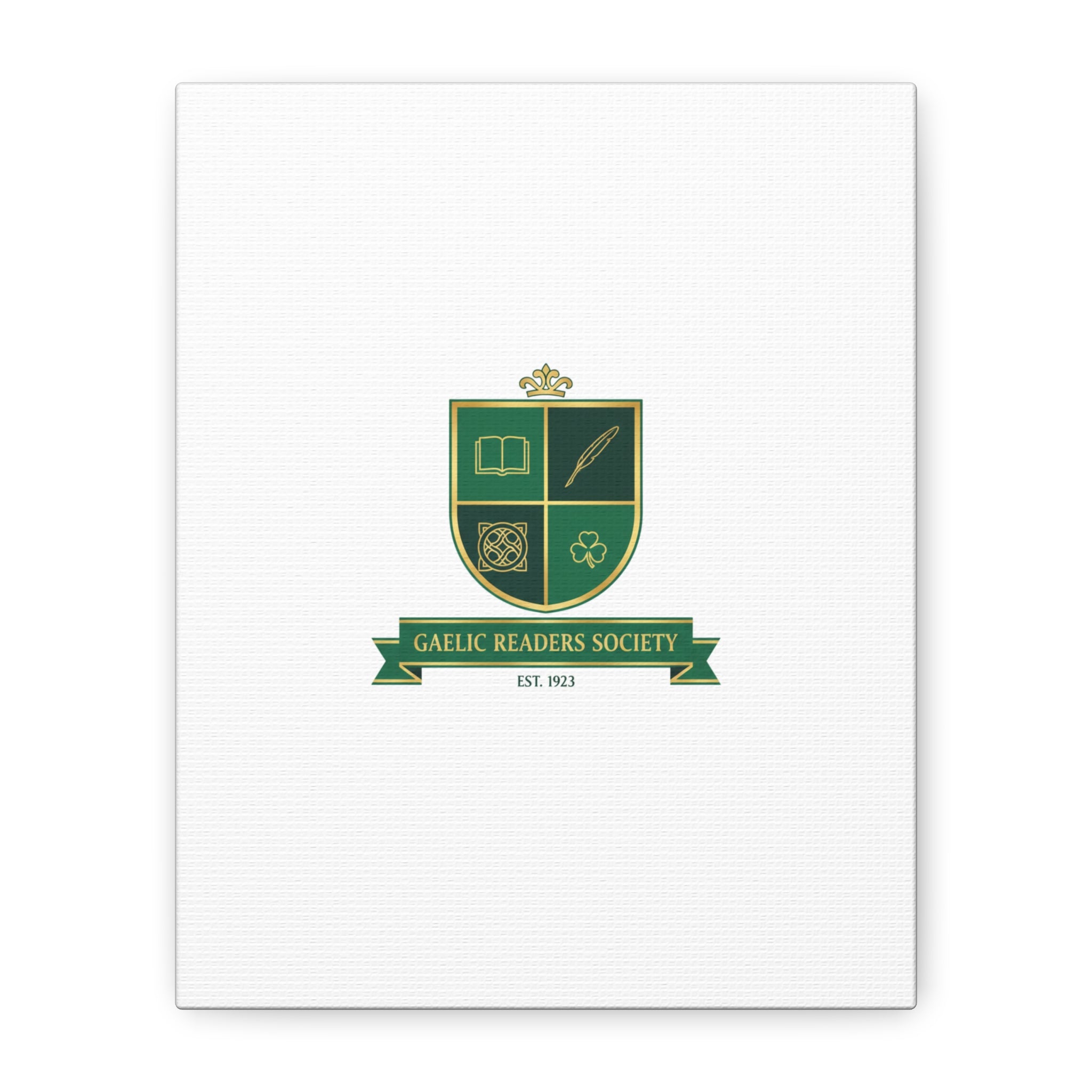 Gaelic Crest Shield Canvas | Celtic crest, Irish heritage logo 8" x 10" (Vertical) 1.25"