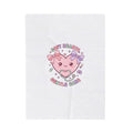 Soft Hearts Gentle Care Velveteen Plush Blanket | pastel kawaii nurse graphic, coquette medical 30" × 40"