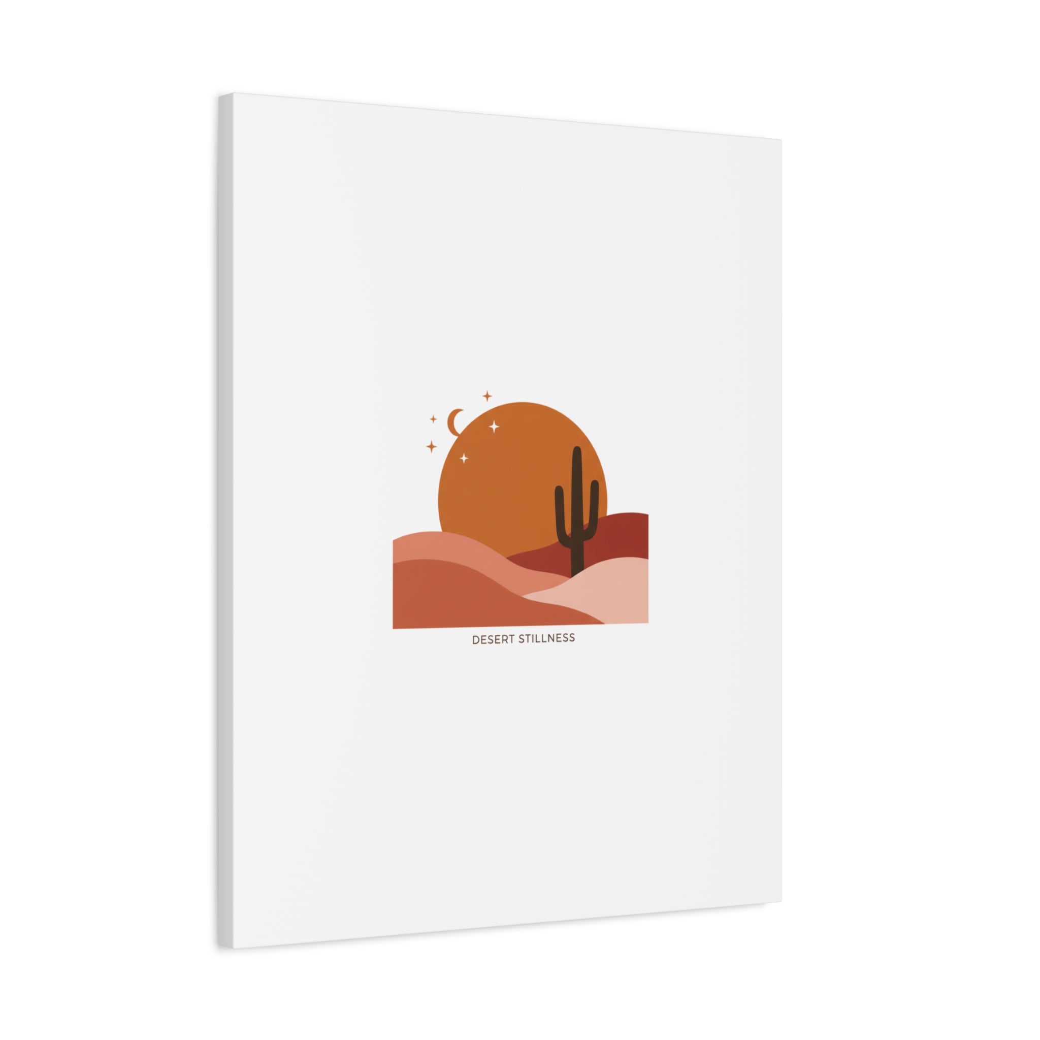 Desert Stillness Canvas, Desert Sunset Minimalist Mesa | Southwestern Art Print