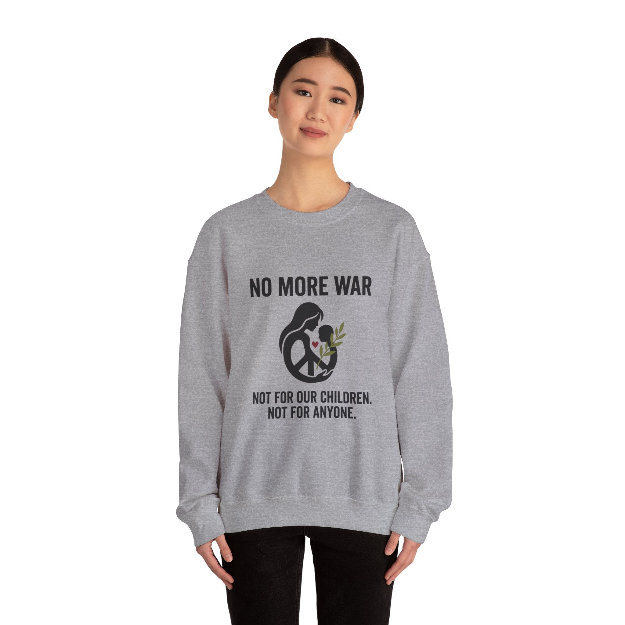 No More War Sweatshirt | Anti-War, Peace, Ceasefire, Solidarity Protest. Navy