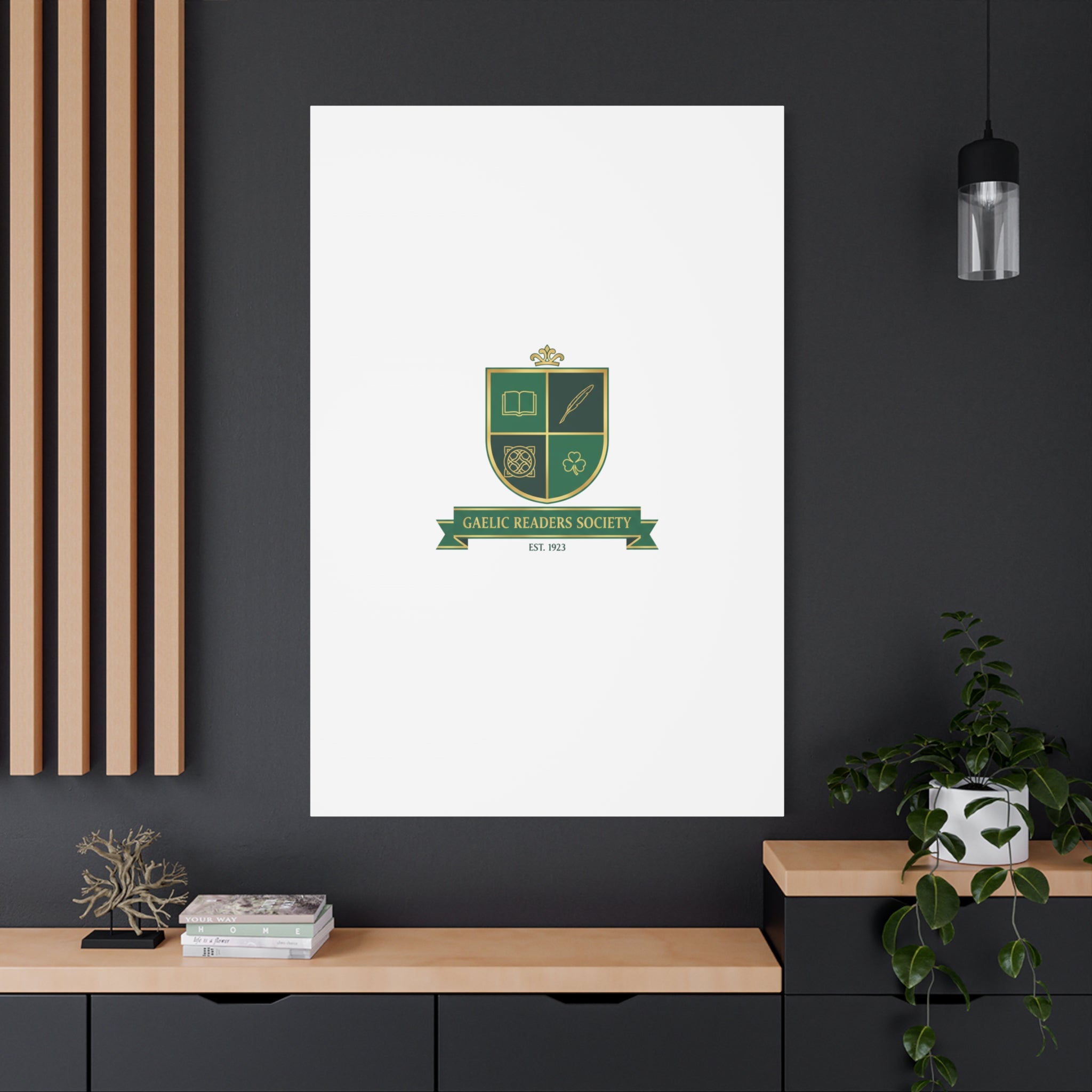 Gaelic Crest Shield Canvas | Celtic crest, Irish heritage logo 36" x 36" 1.25"