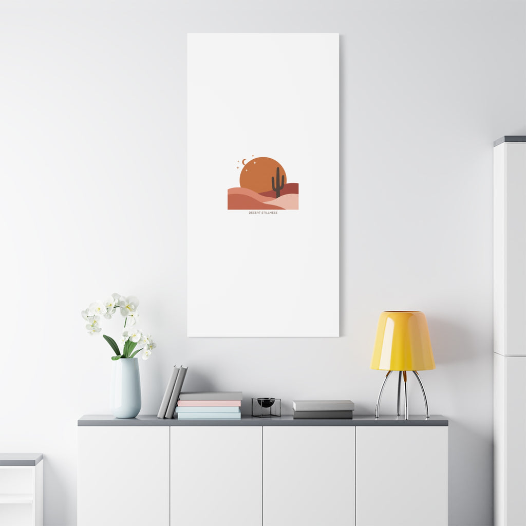Desert Stillness Canvas, Desert Sunset Minimalist Mesa | Southwestern Art Print