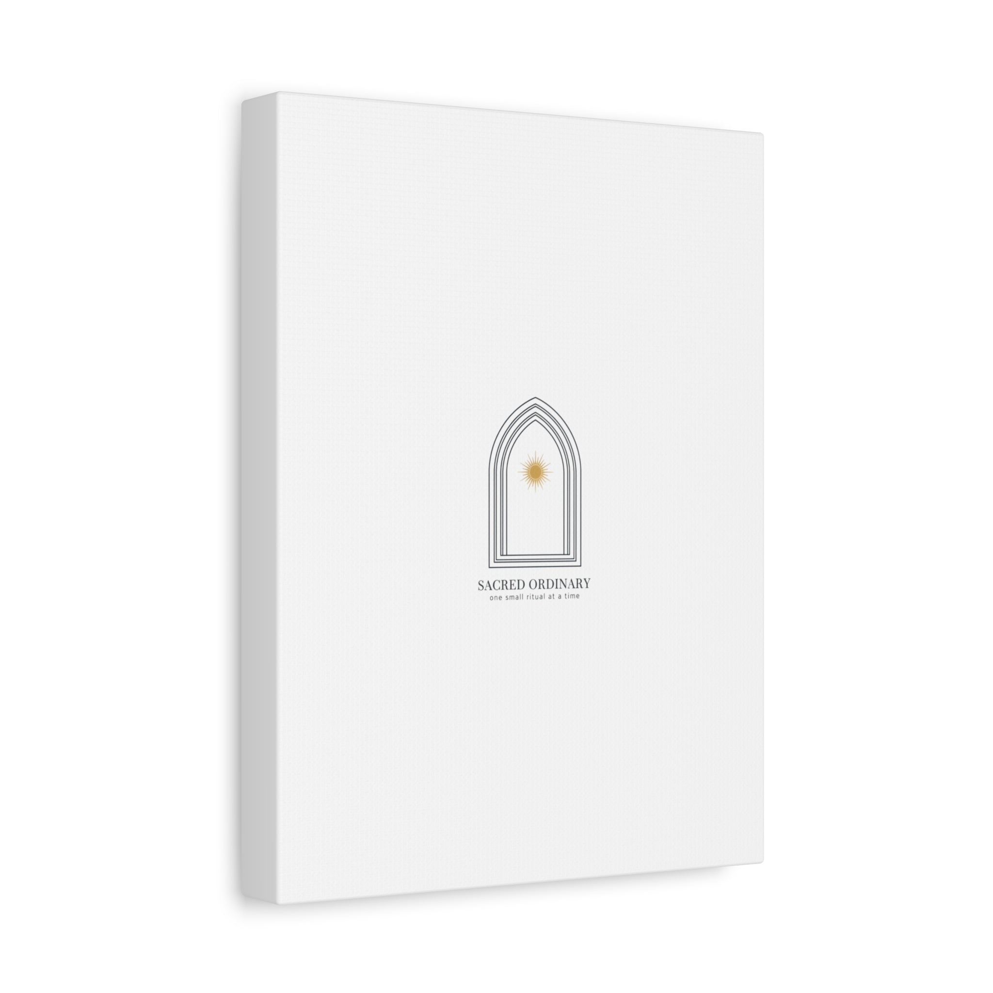 Sacred Ordinary Gothic Arch Canvas | Minimal Scripture Art, Quiet Luxury