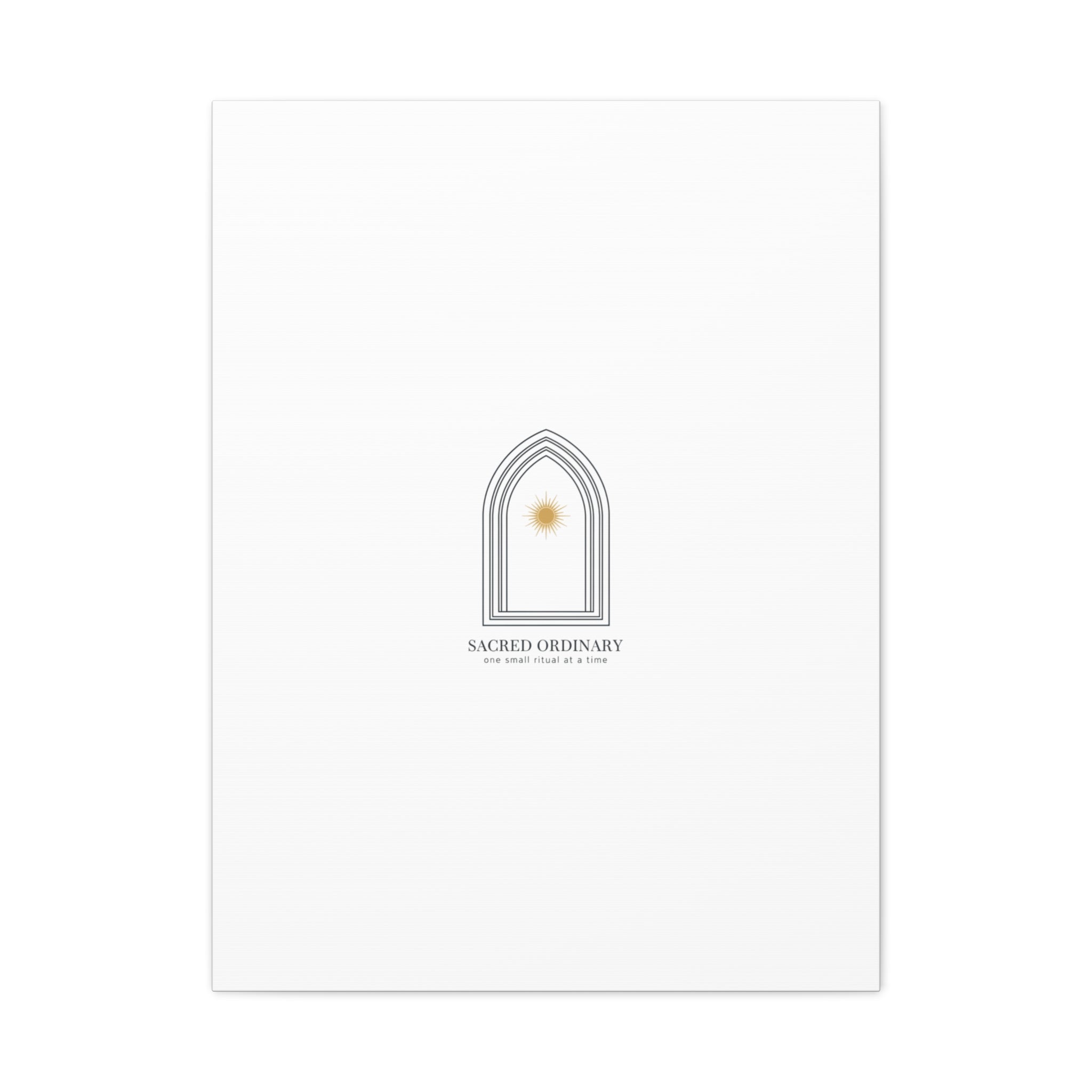 Sacred Ordinary Gothic Arch Canvas | Minimal Scripture Art, Quiet Luxury 24" x 32" (Vertical) 1.25"